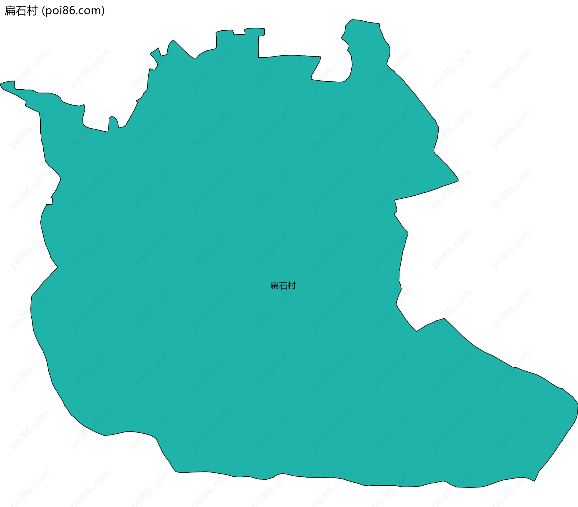 扁石村边界地图
