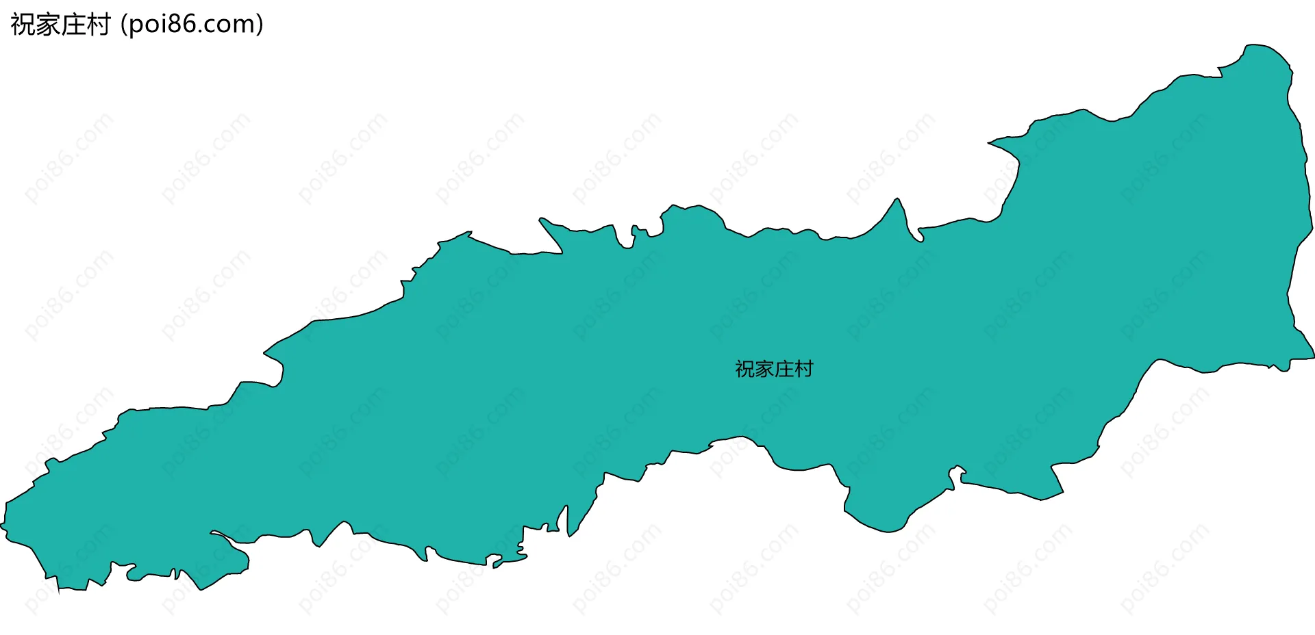 祝家庄村边界地图
