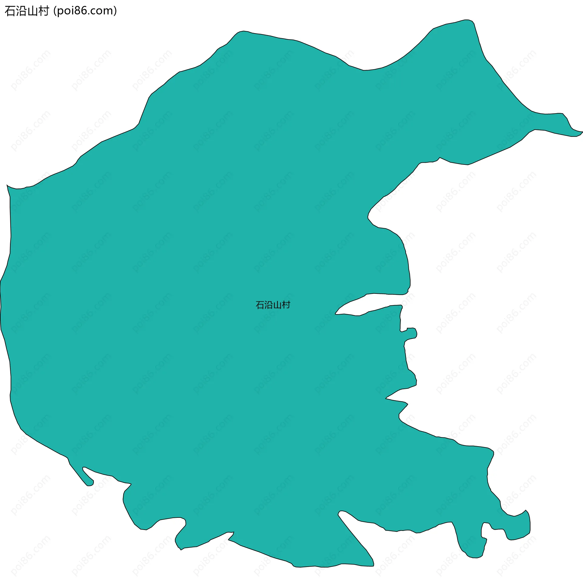 石沿山村边界地图