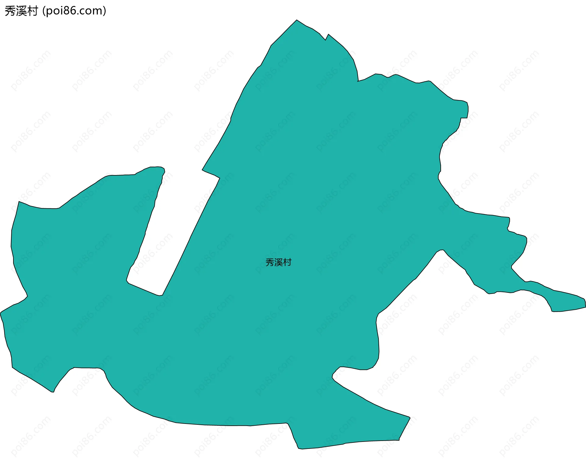 秀溪村边界地图