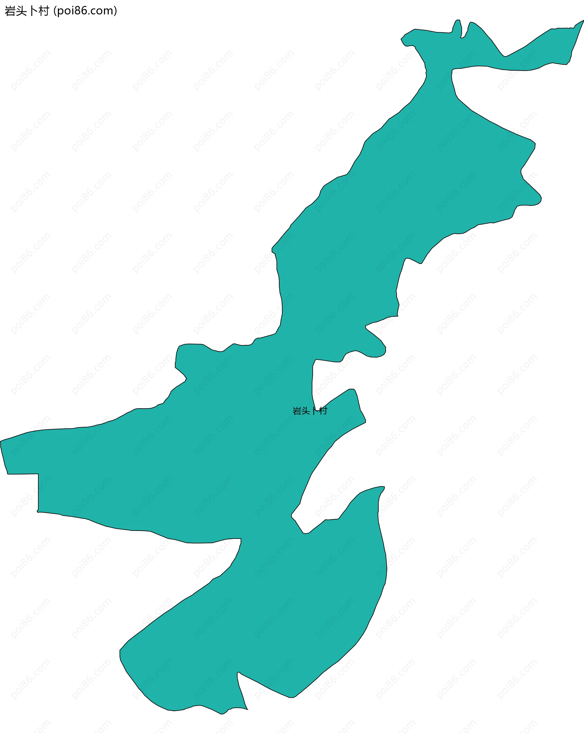 岩头卜村边界地图