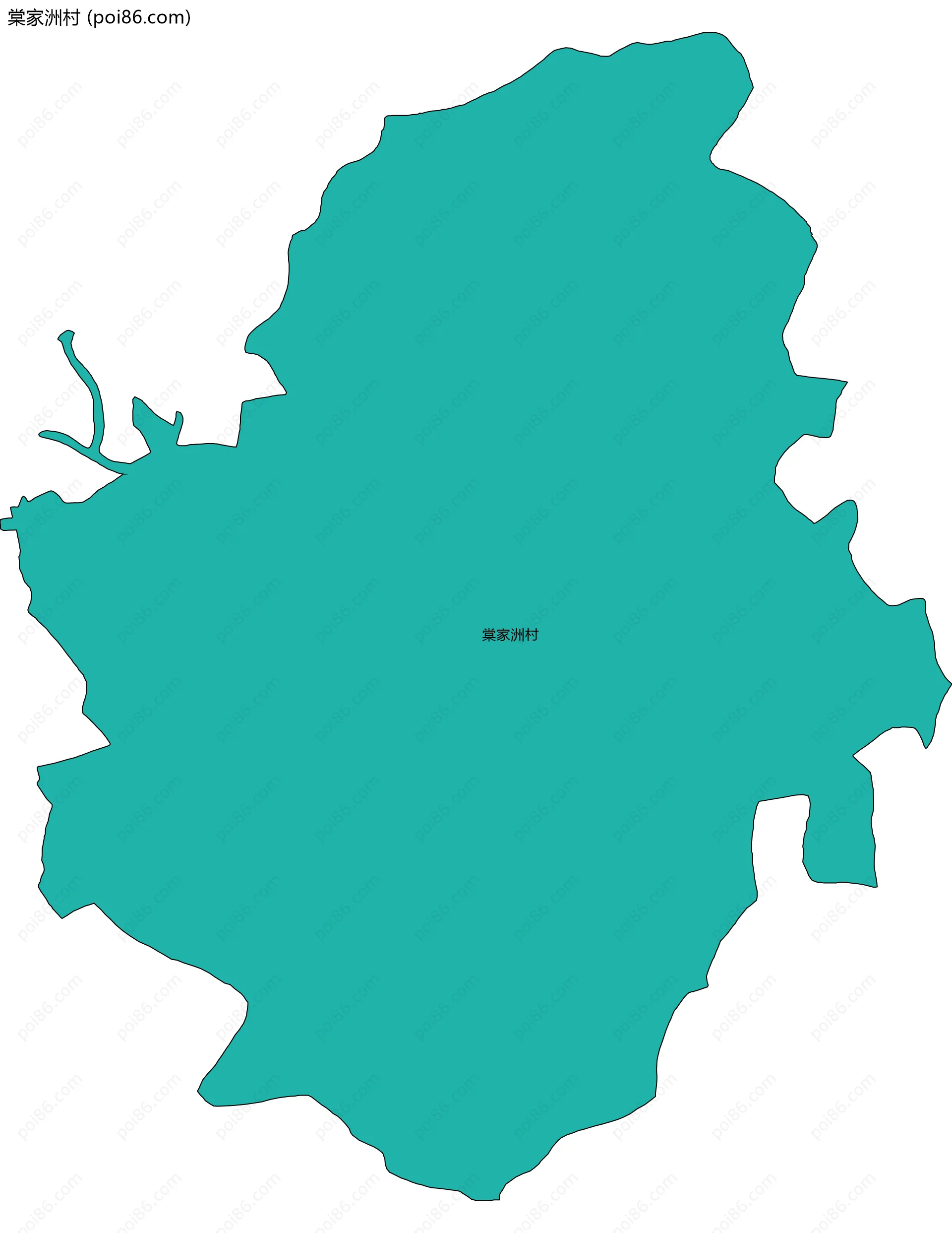 棠家洲村边界地图