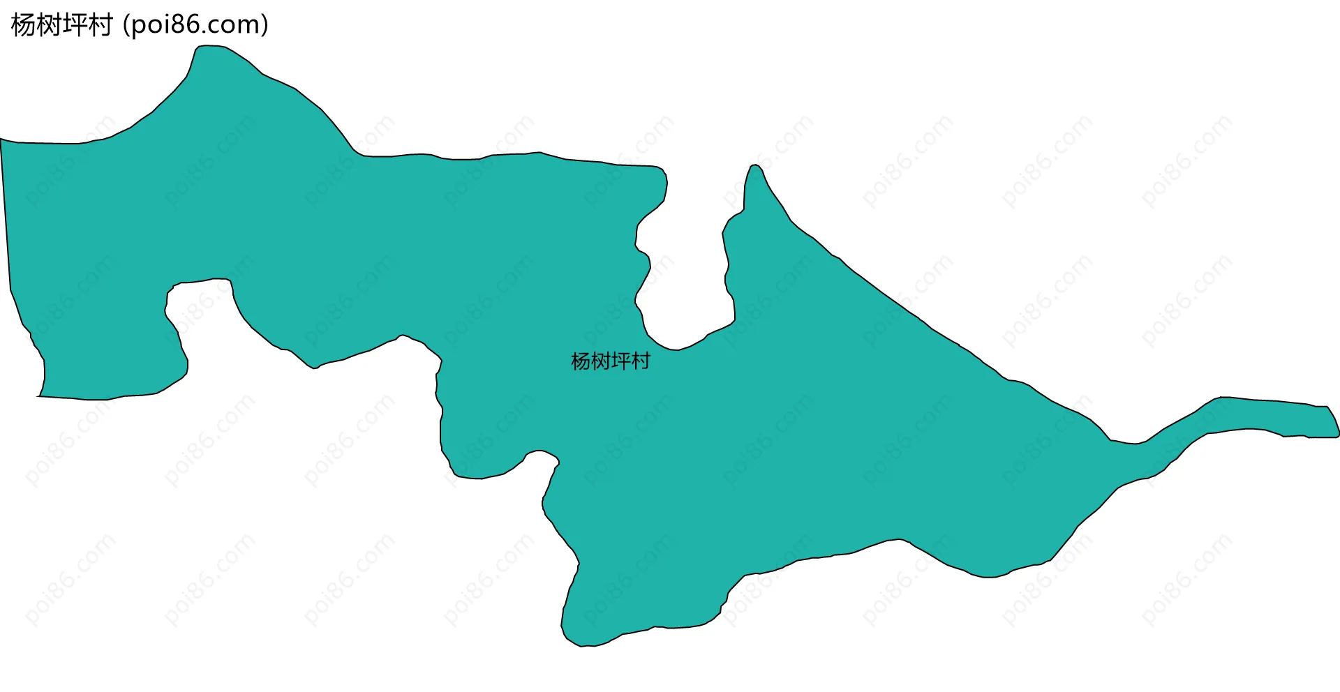 杨树坪村边界地图