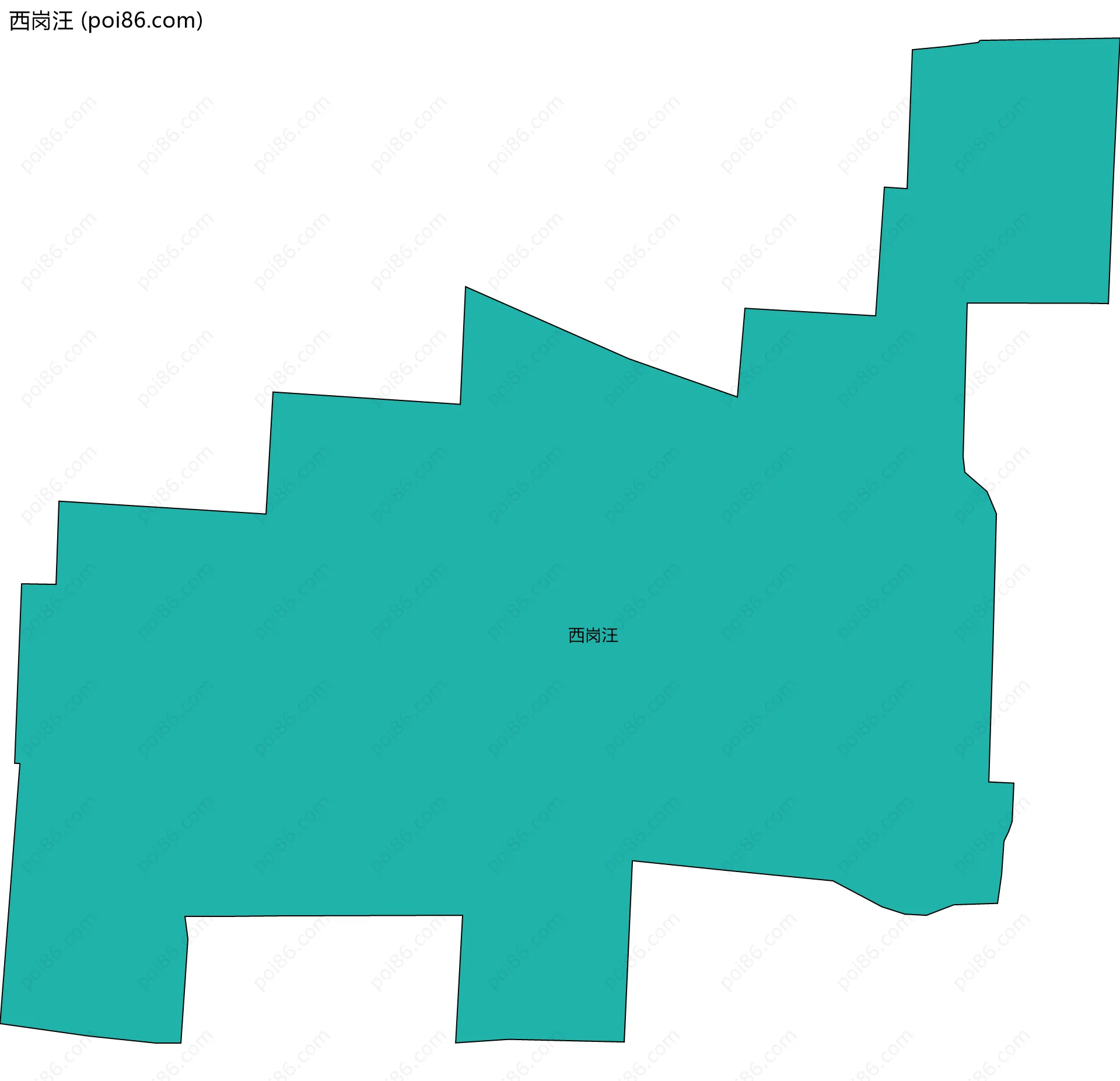 西岗汪边界地图