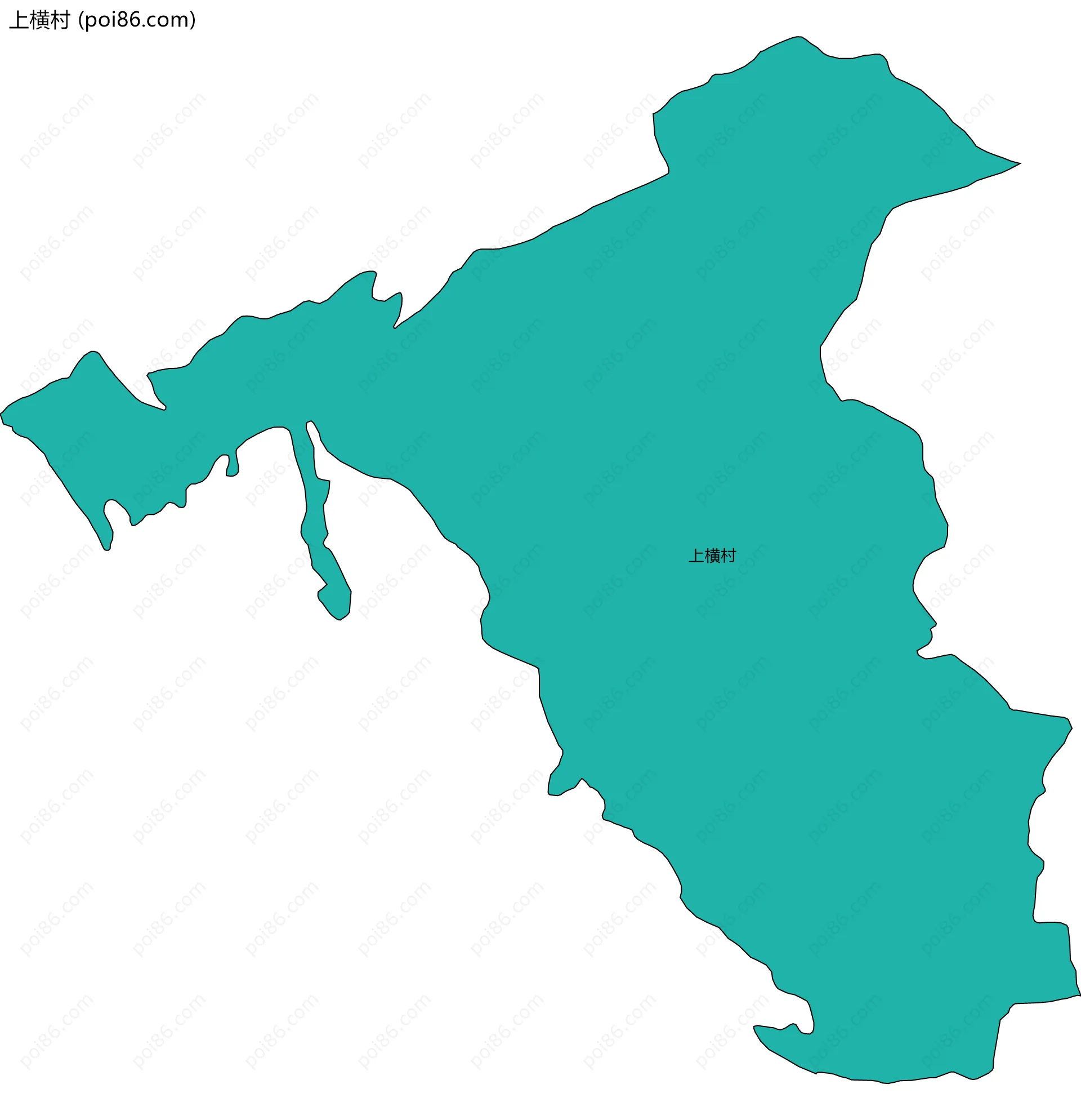 上横村边界地图