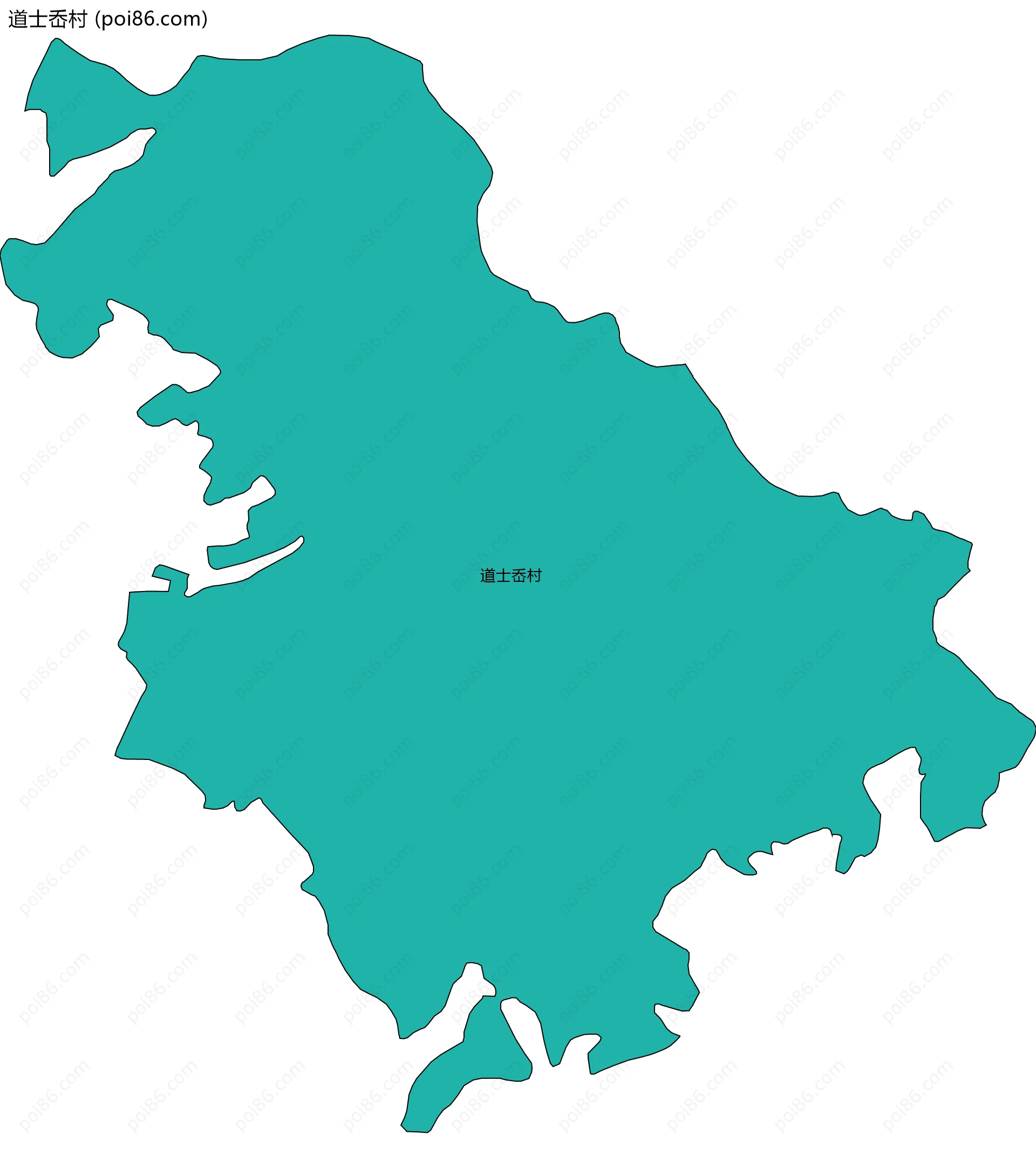 道士岙村边界地图