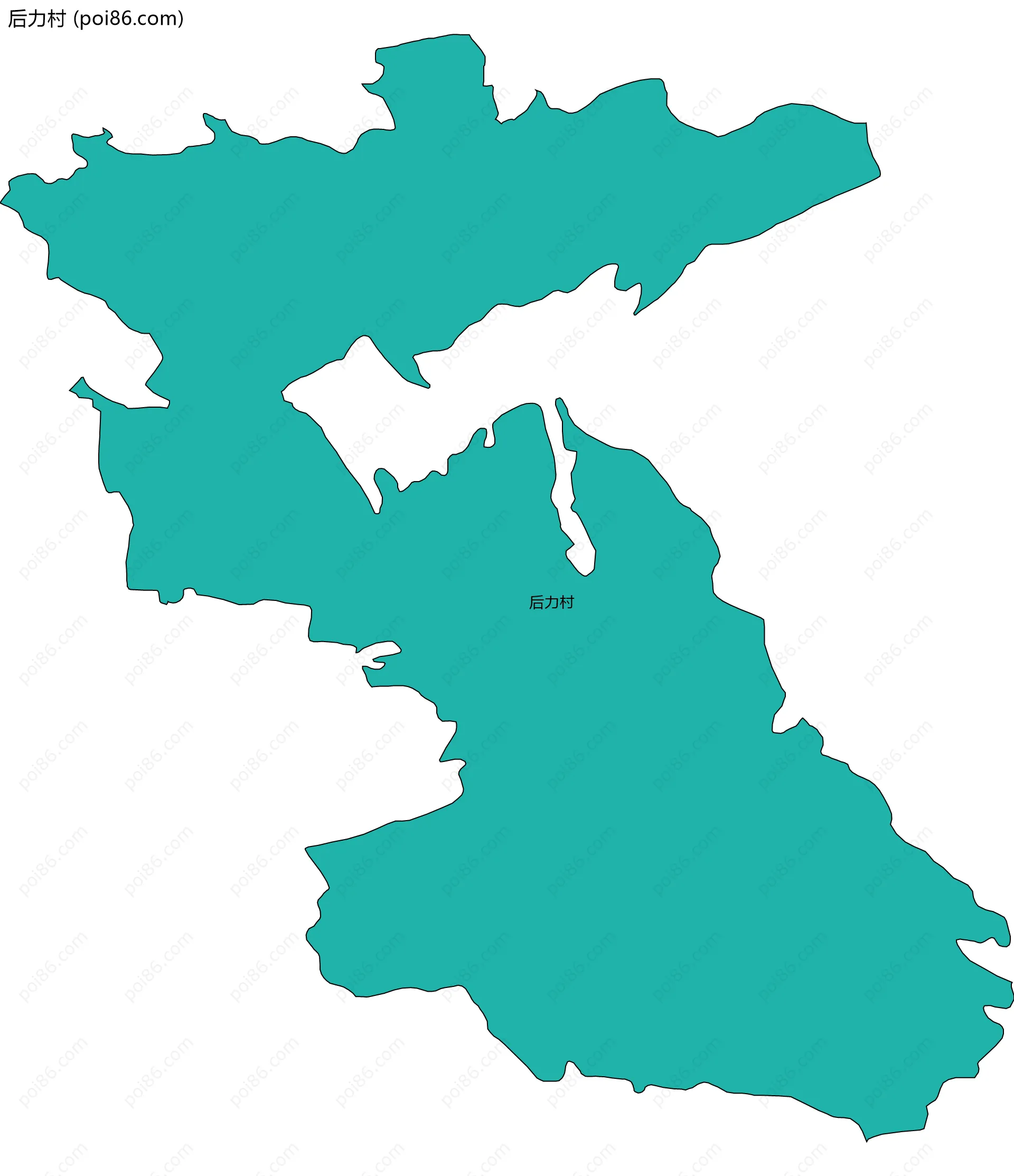 后力村边界地图