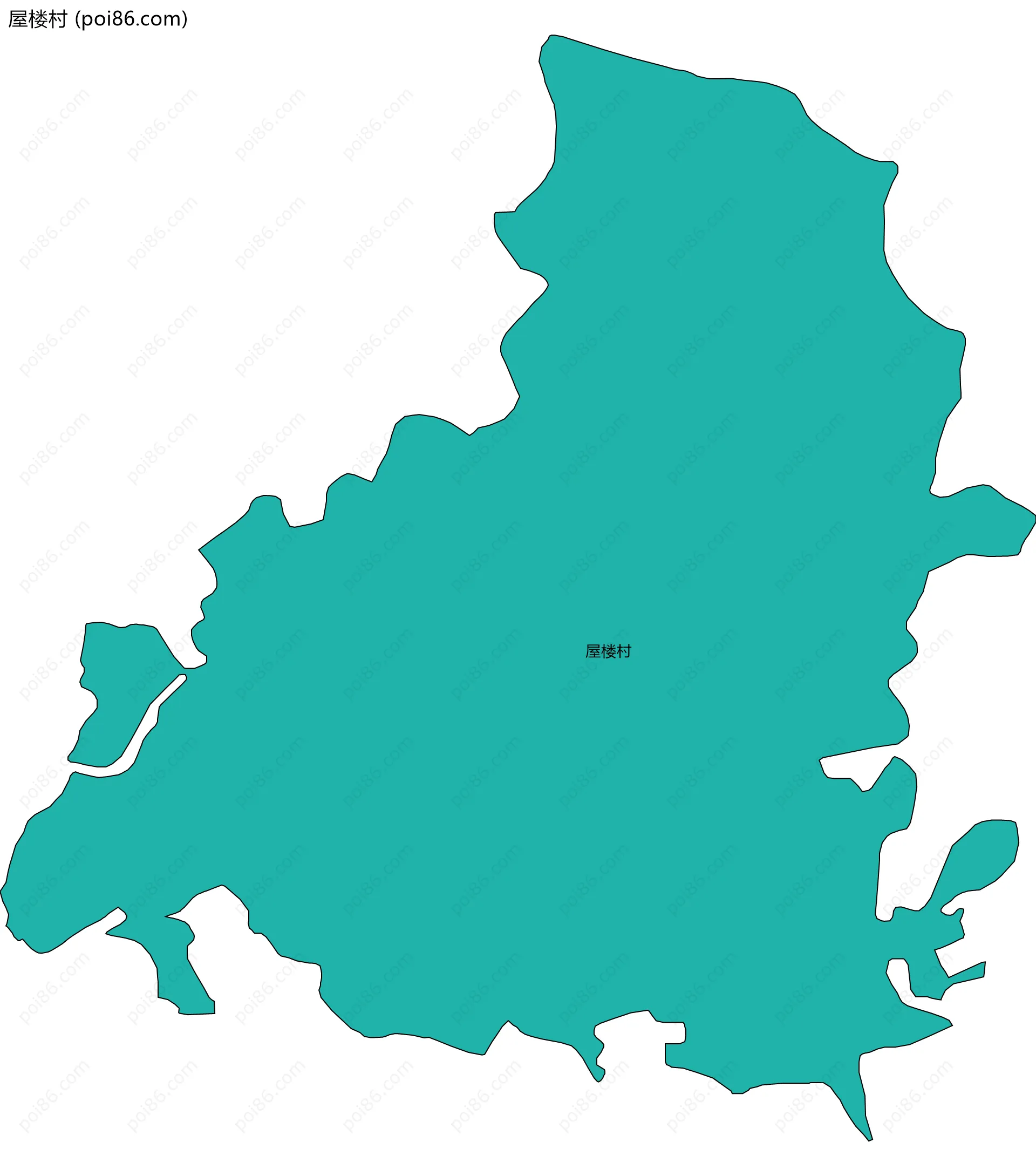 屋楼村边界地图