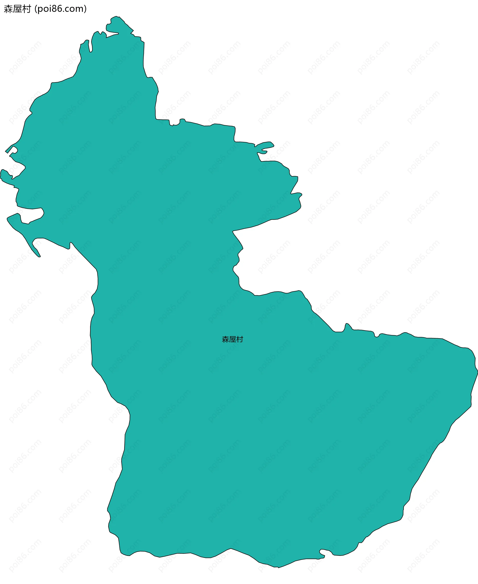 森屋村边界地图