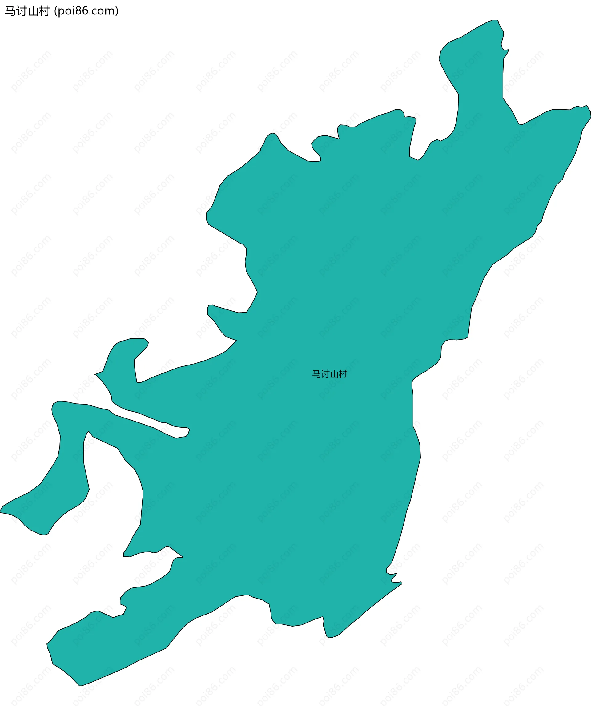 马讨山村边界地图