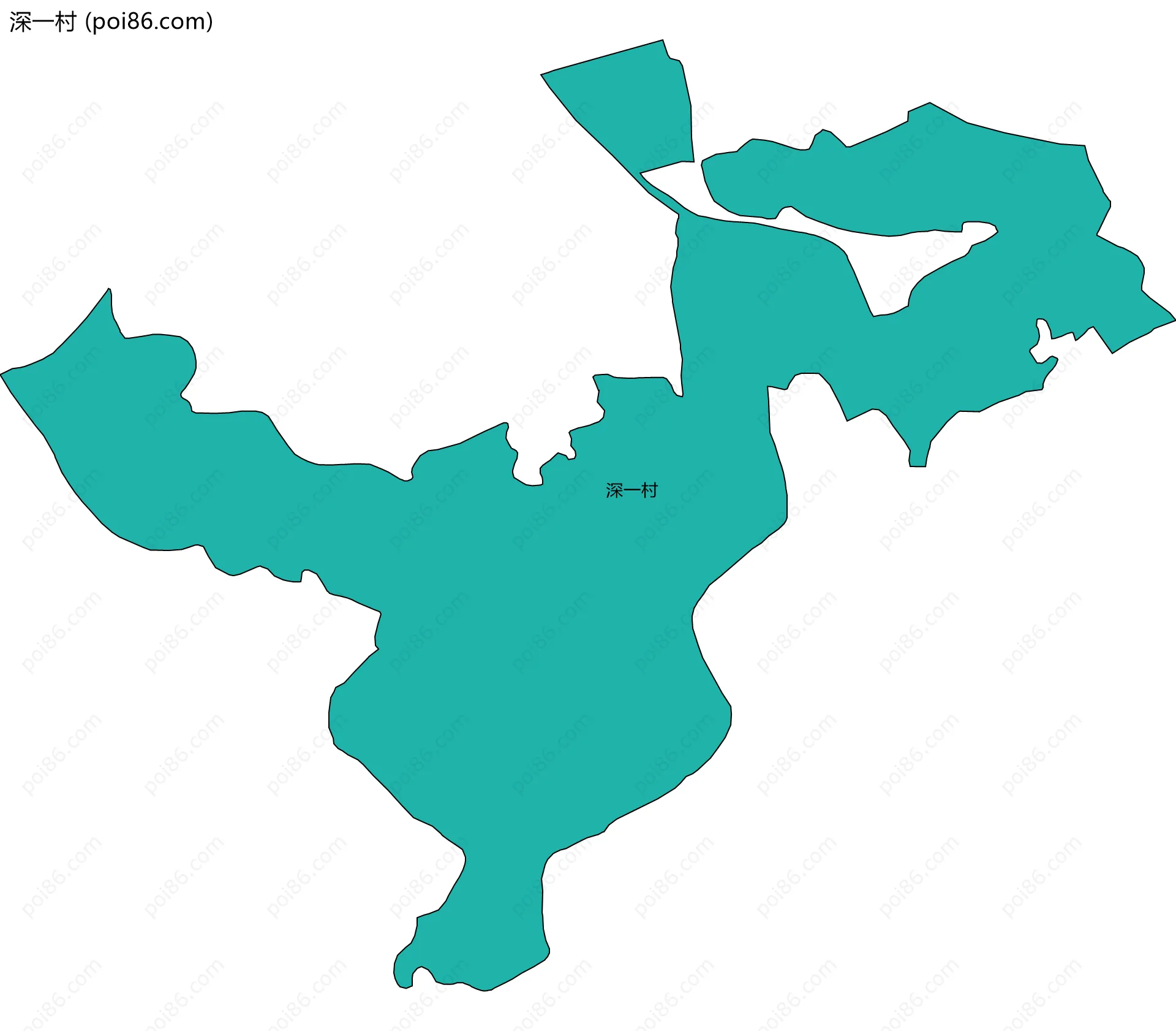 深一村边界地图