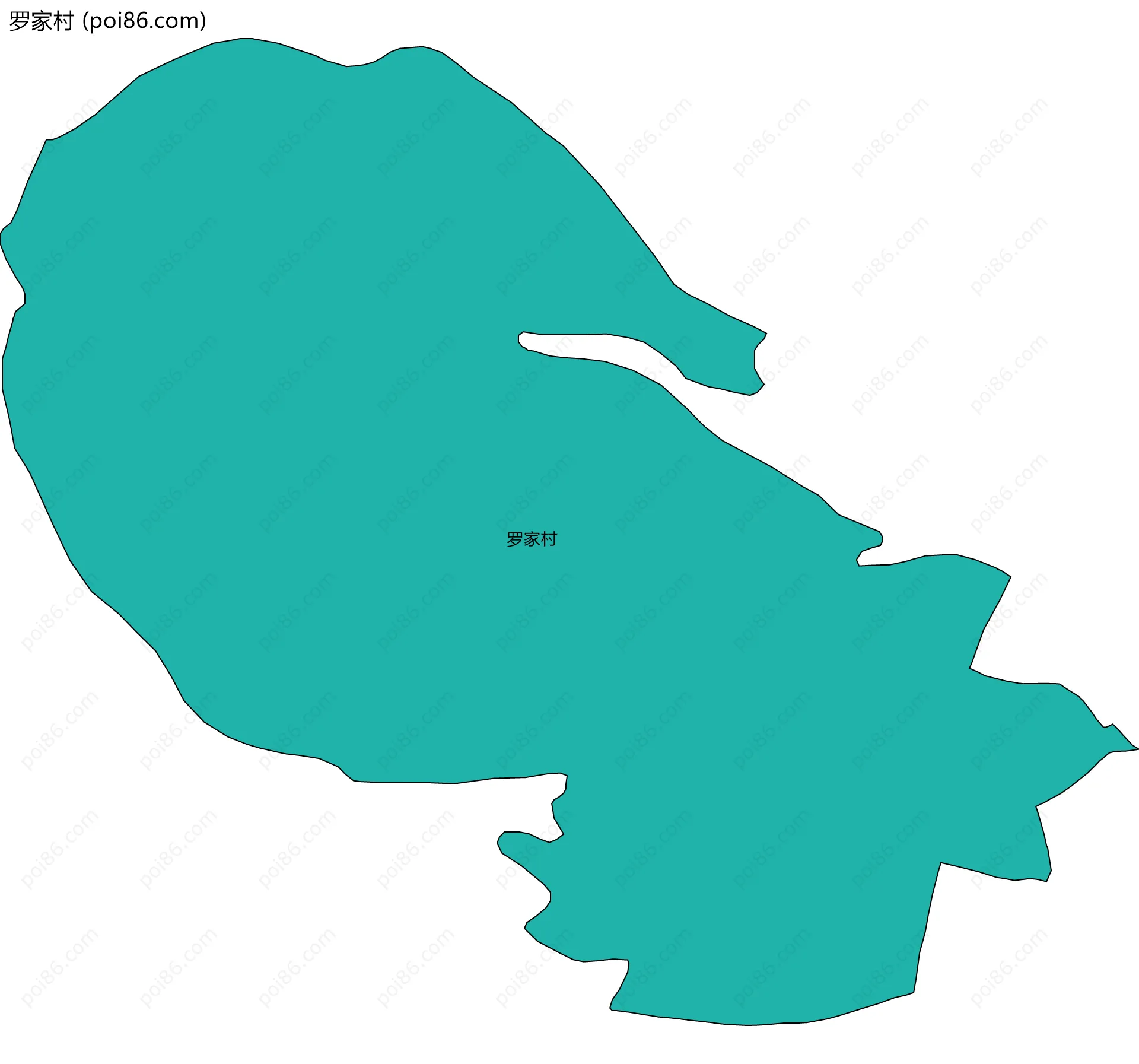 罗家村边界地图