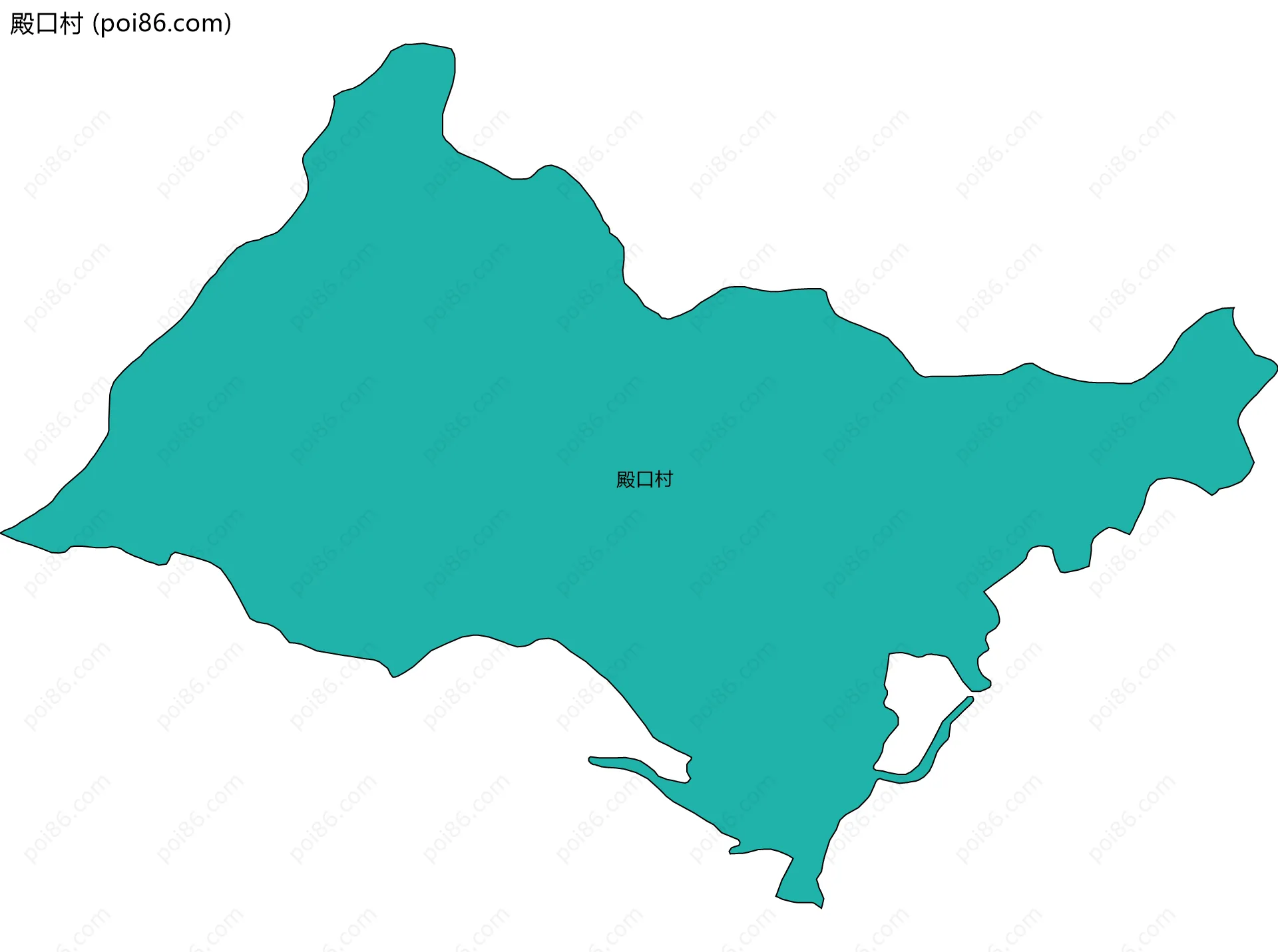 殿口村边界地图