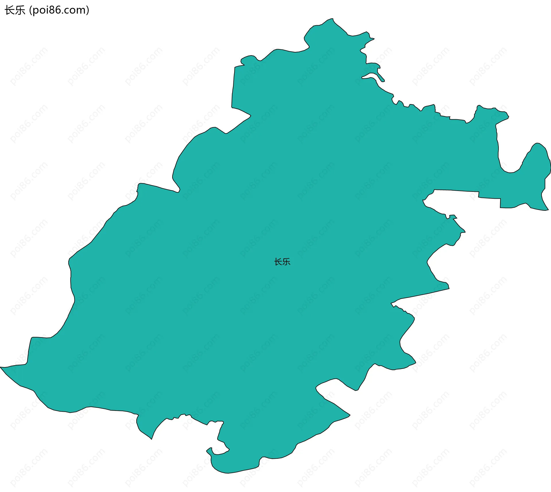 长乐边界地图