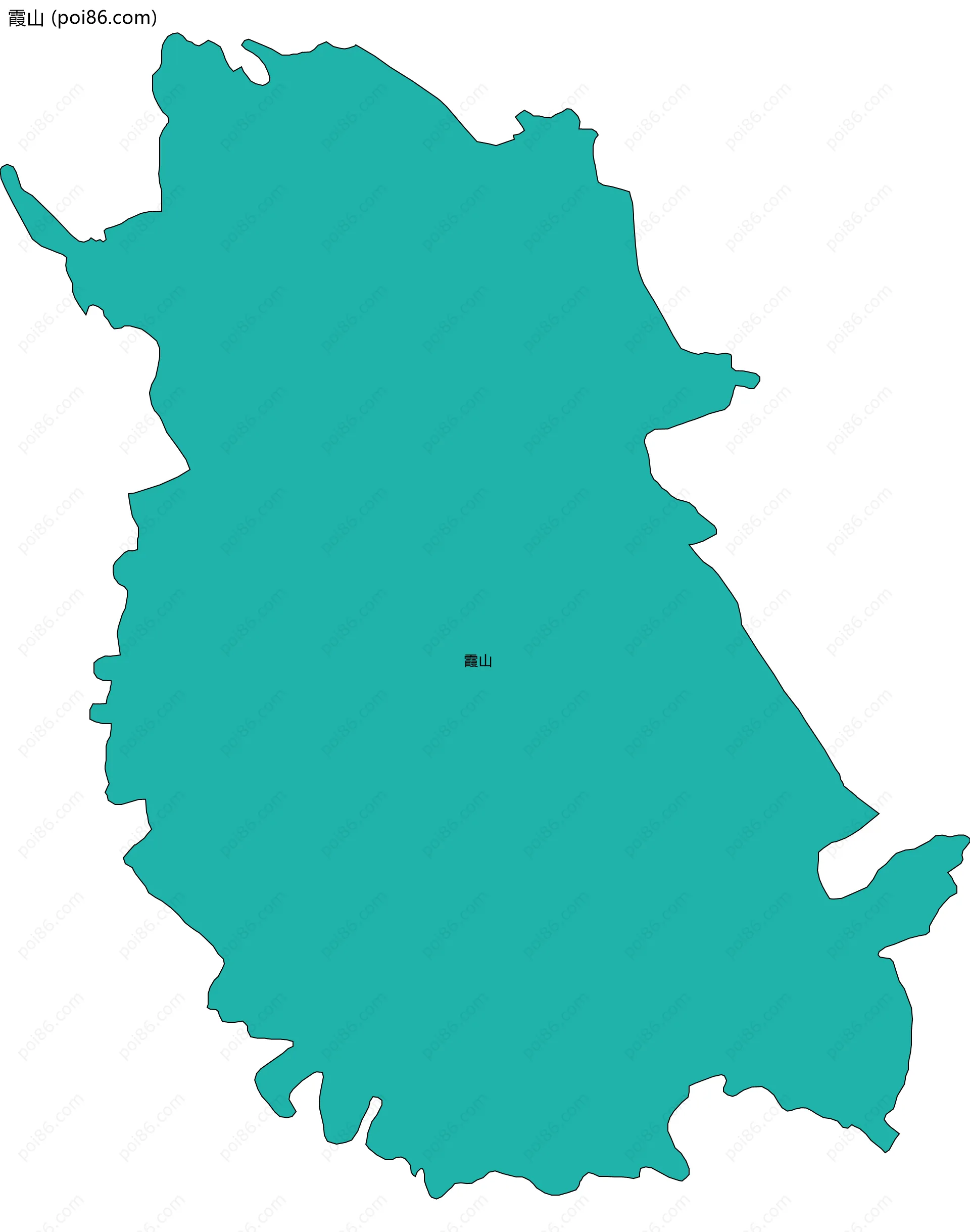 霞山边界地图