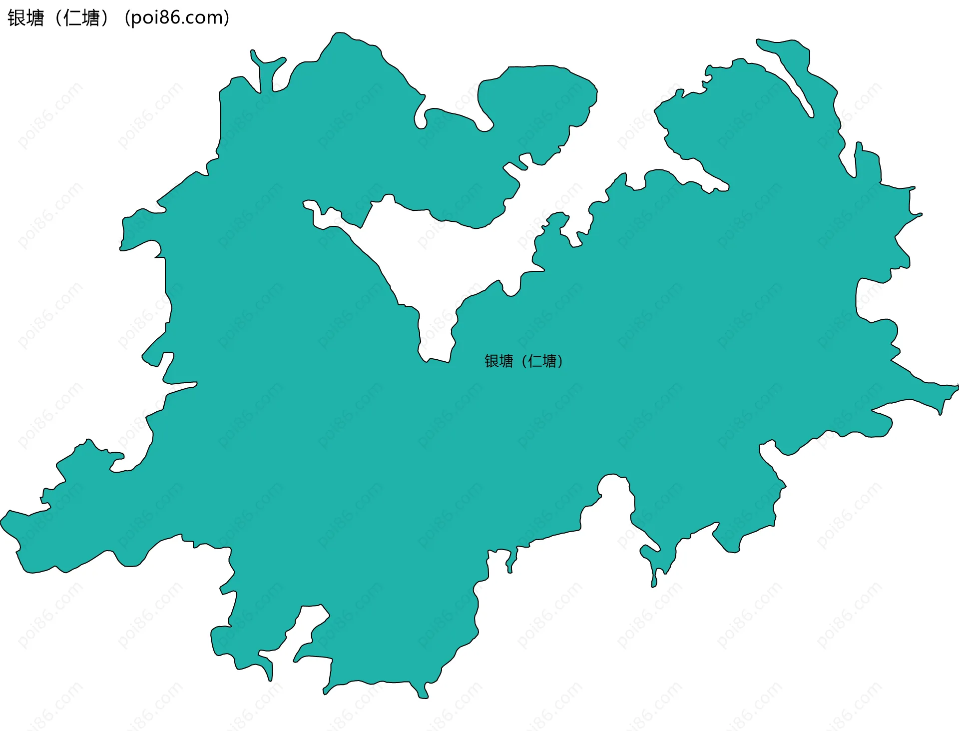 银塘（仁塘）边界地图