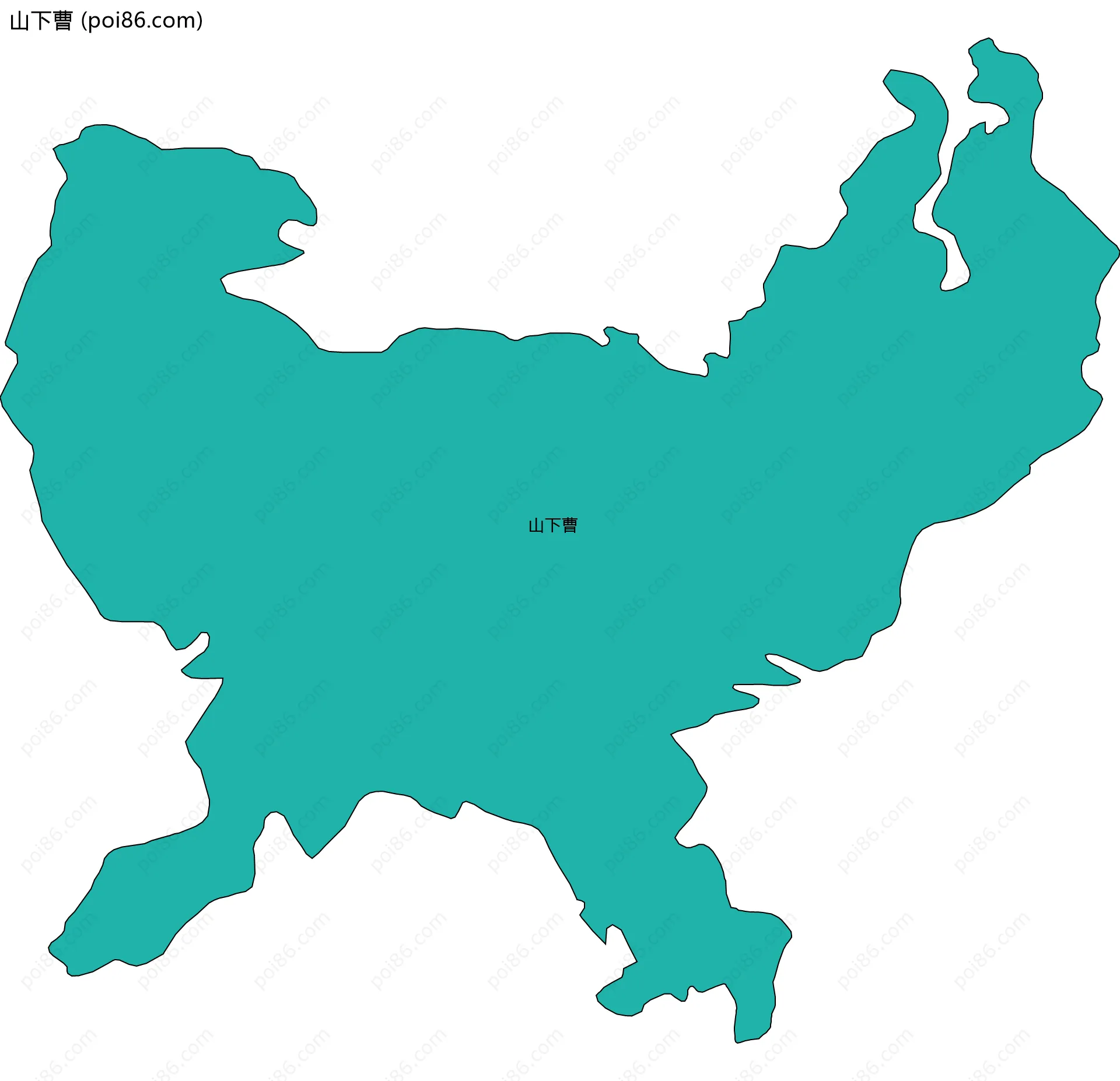 山下曹边界地图