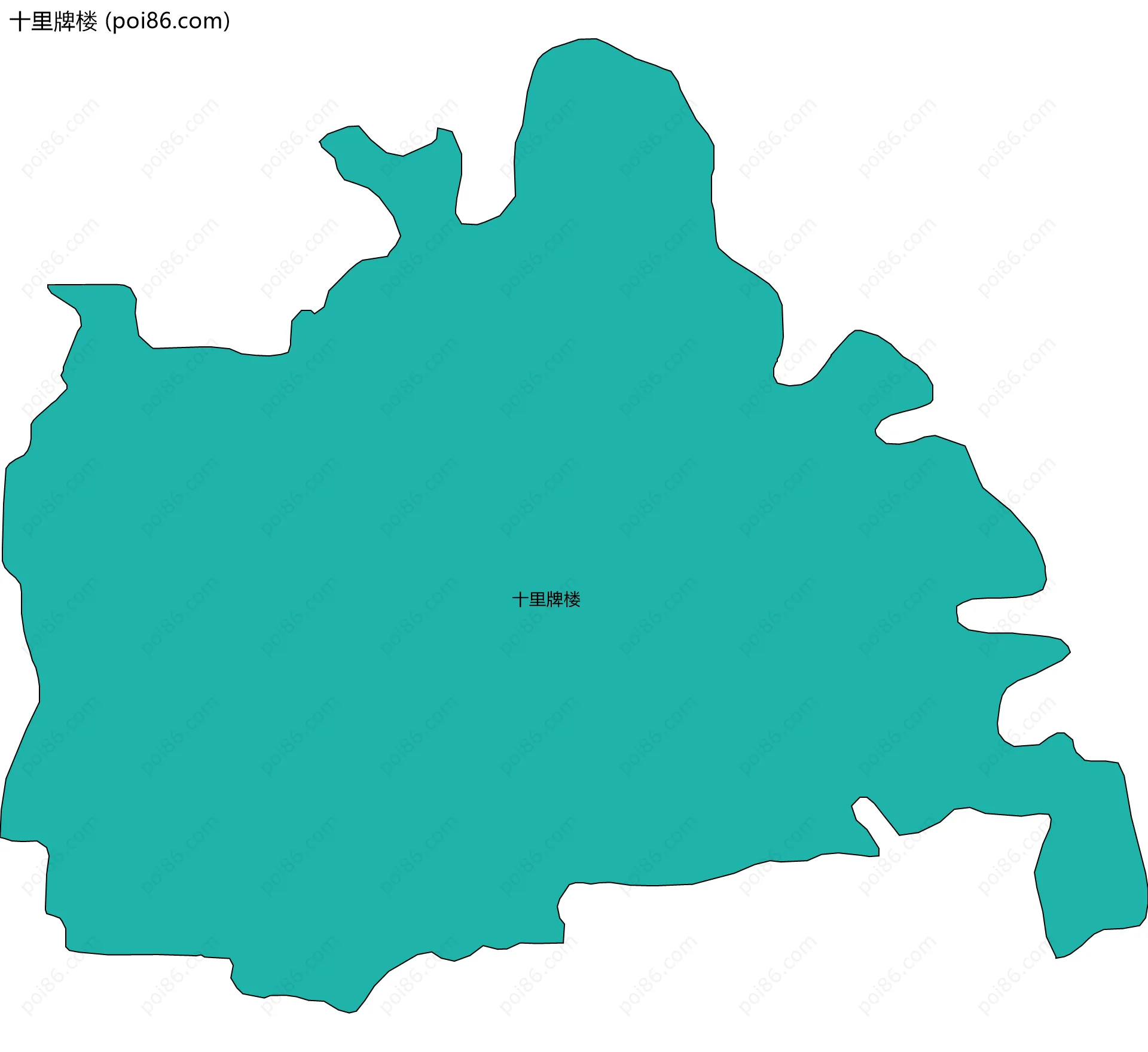 十里牌楼边界地图