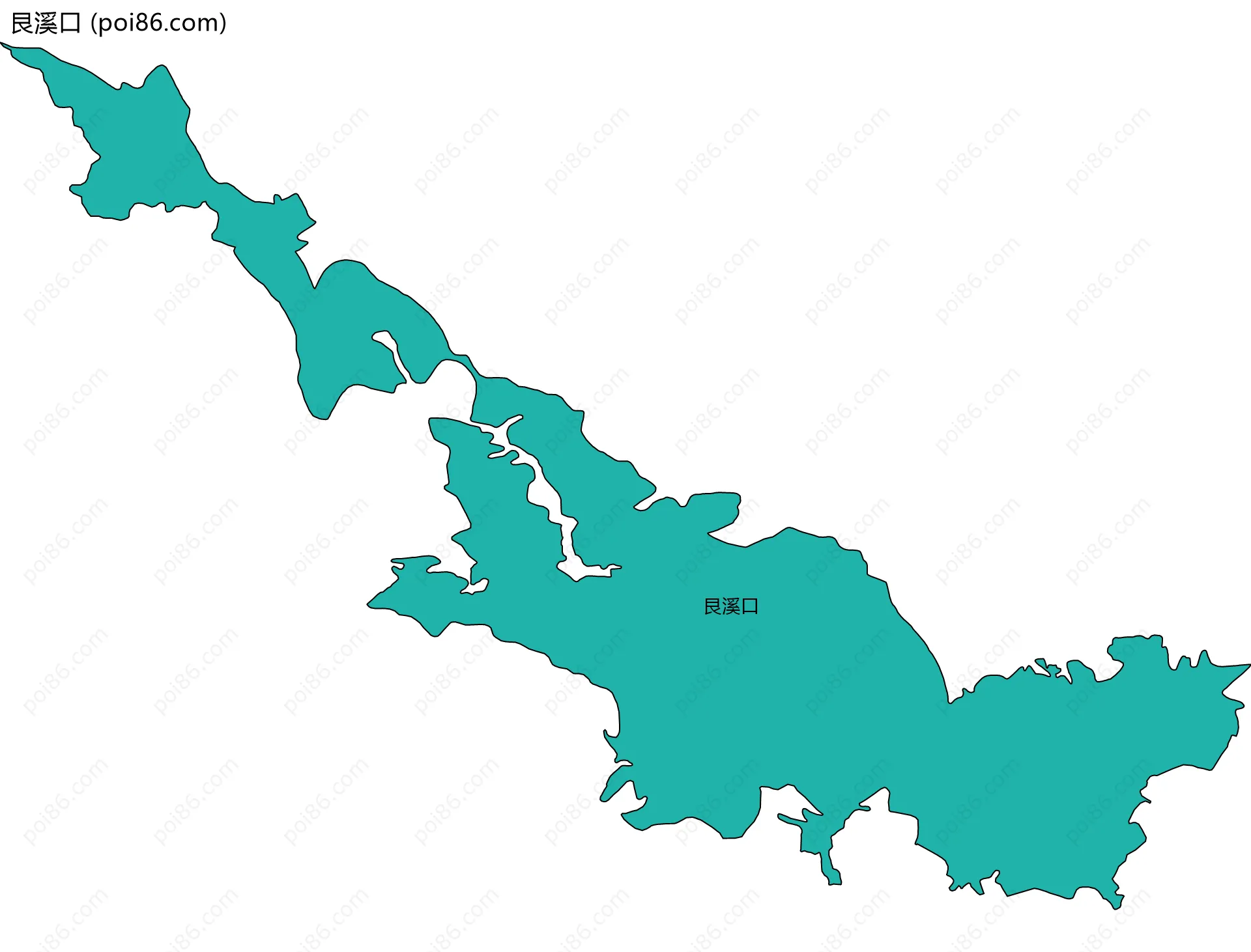 艮溪口边界地图