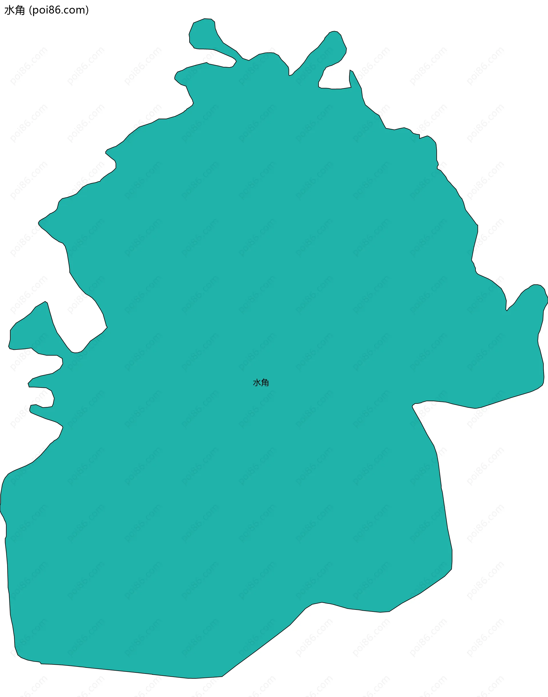 水角边界地图