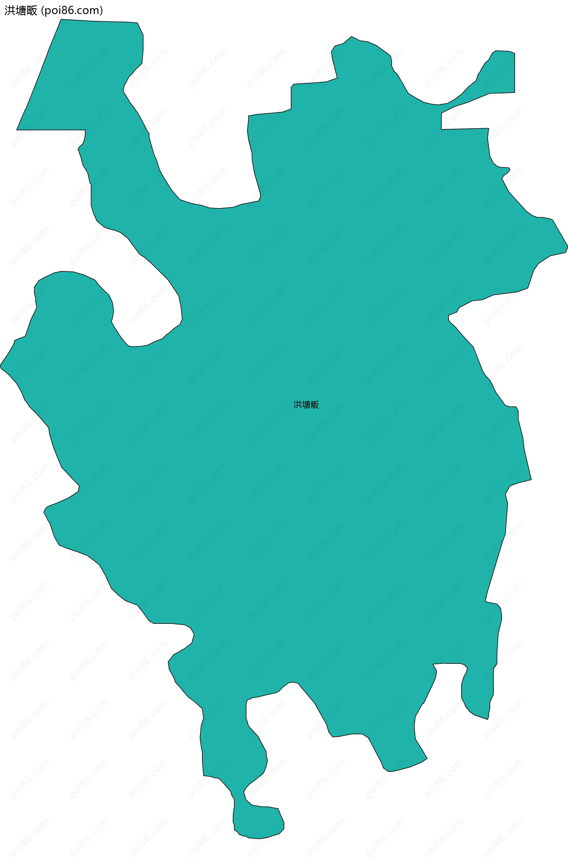 洪塘畈边界地图