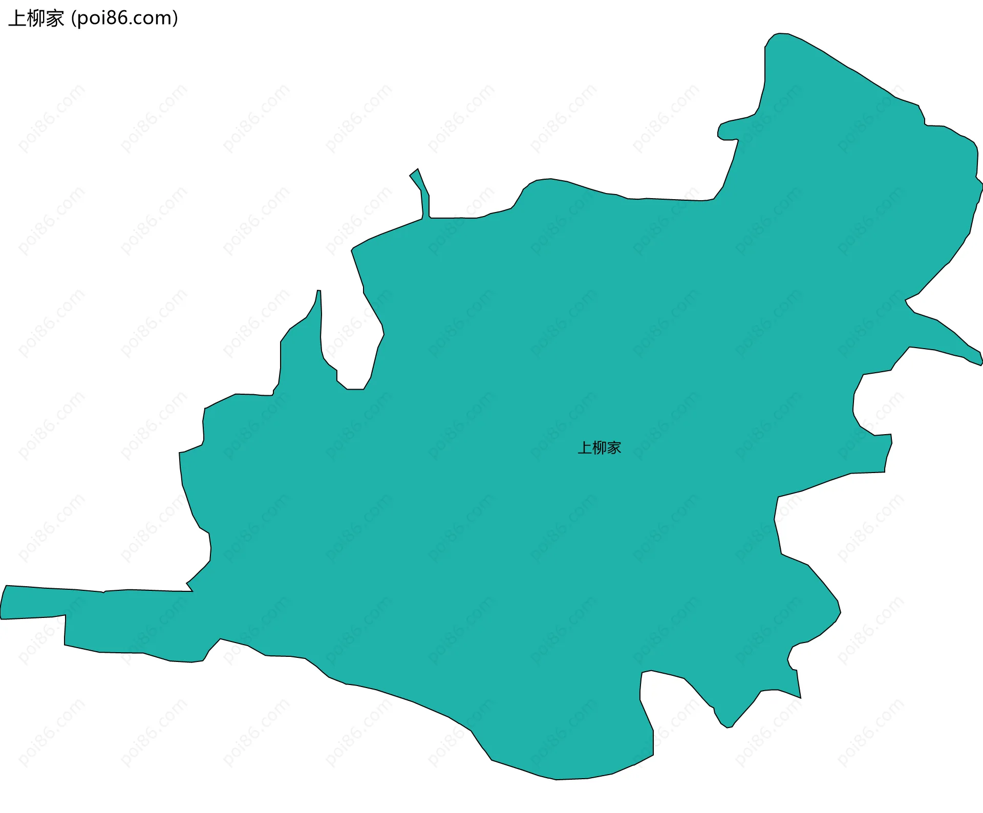 上柳家边界地图