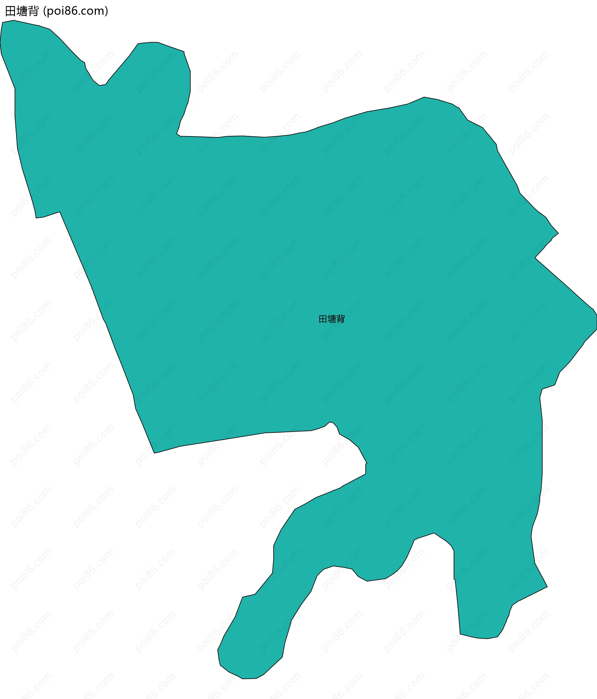 田塘背边界地图