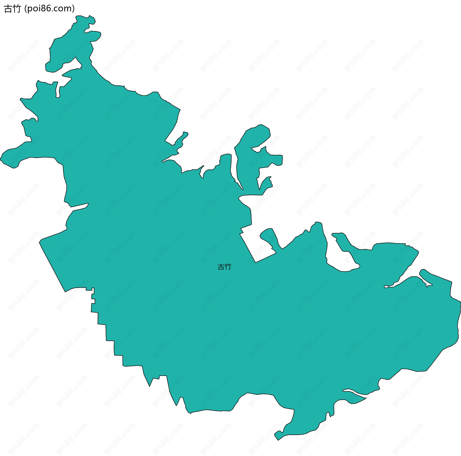 古竹边界地图