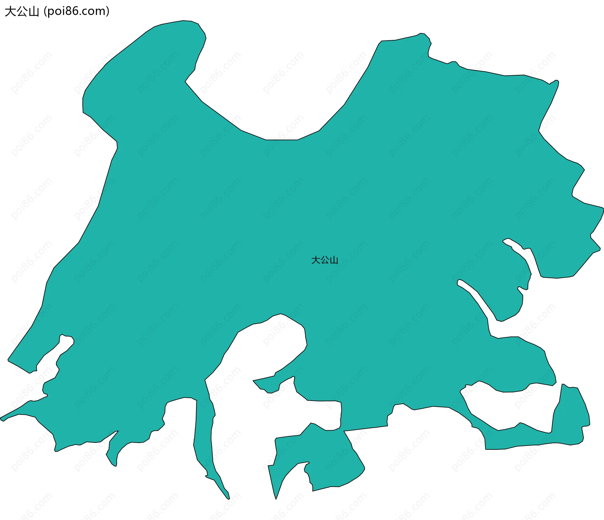 大公山边界地图