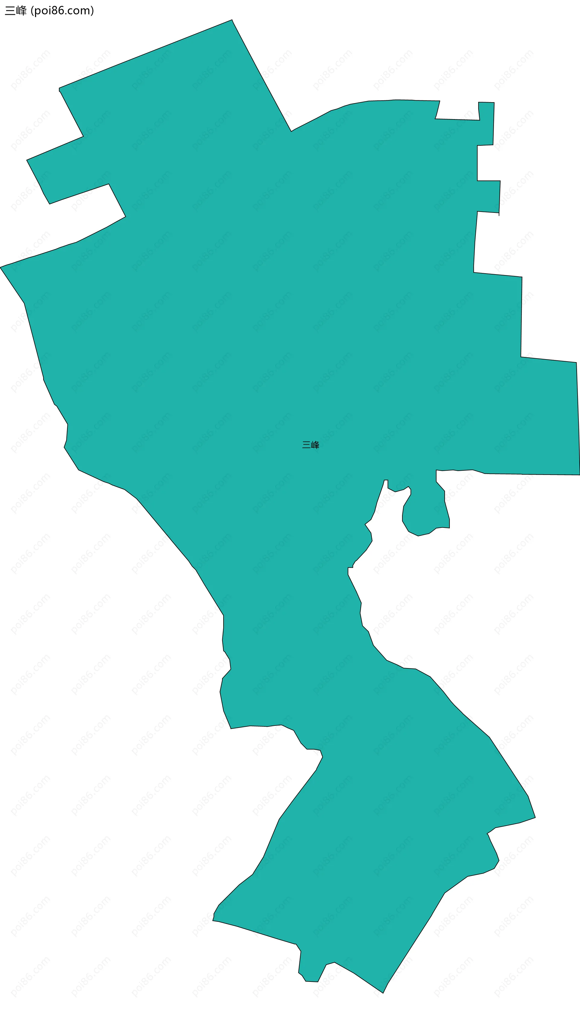 三峰边界地图