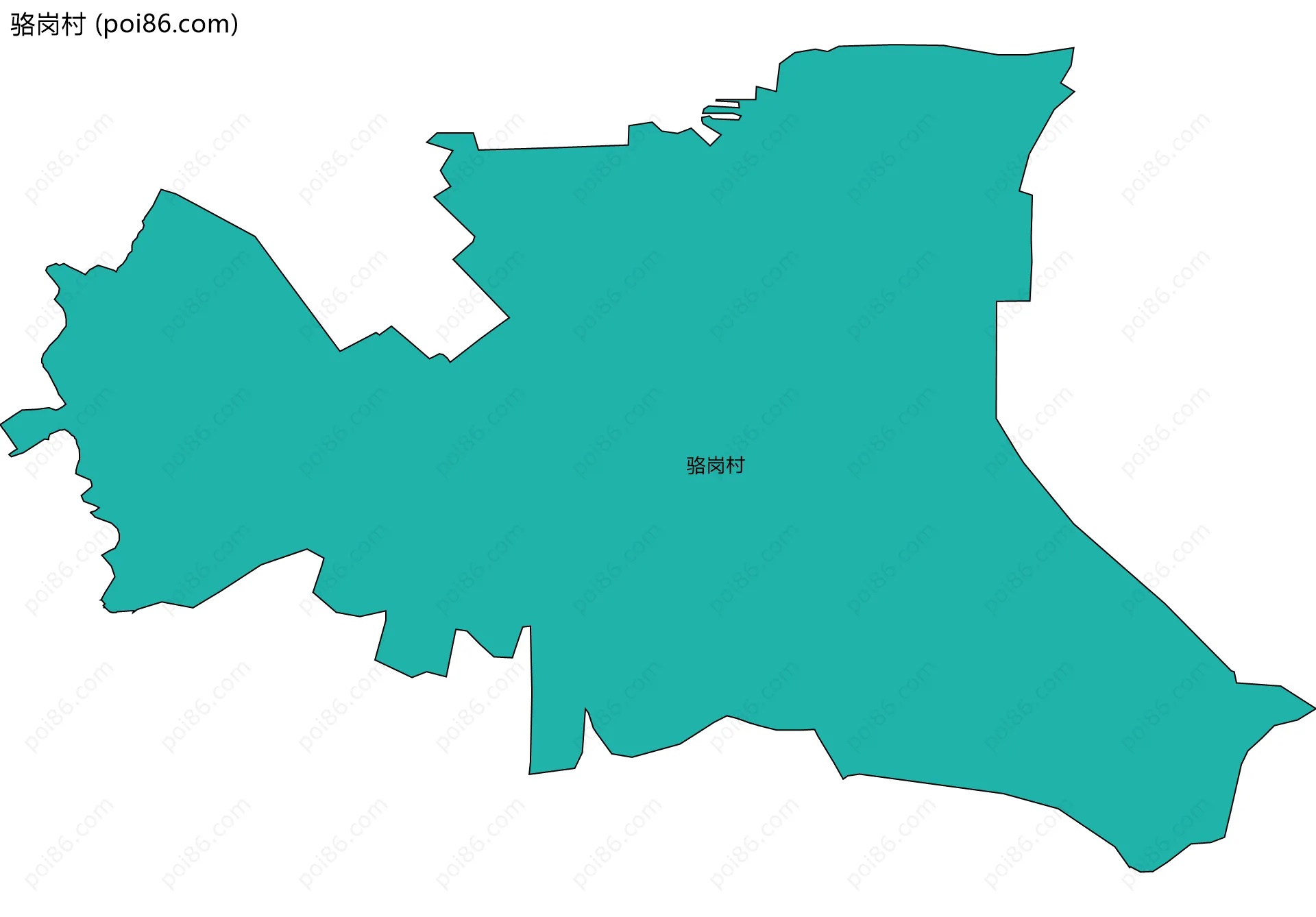 骆岗村边界地图