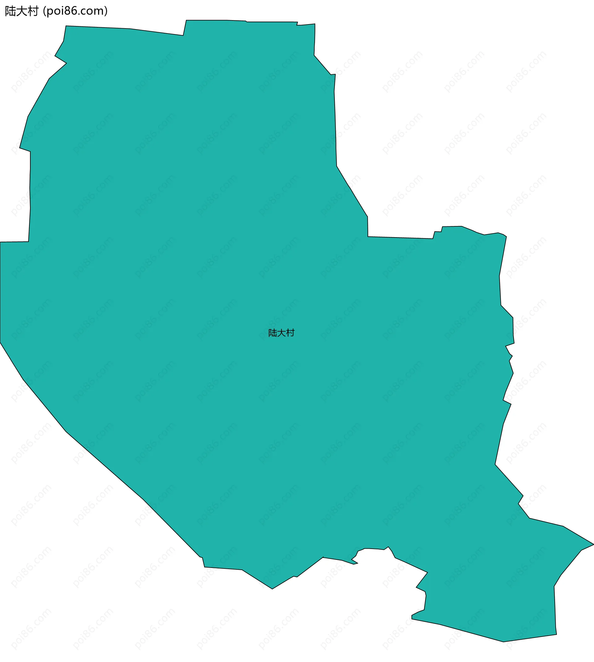陆大村边界地图