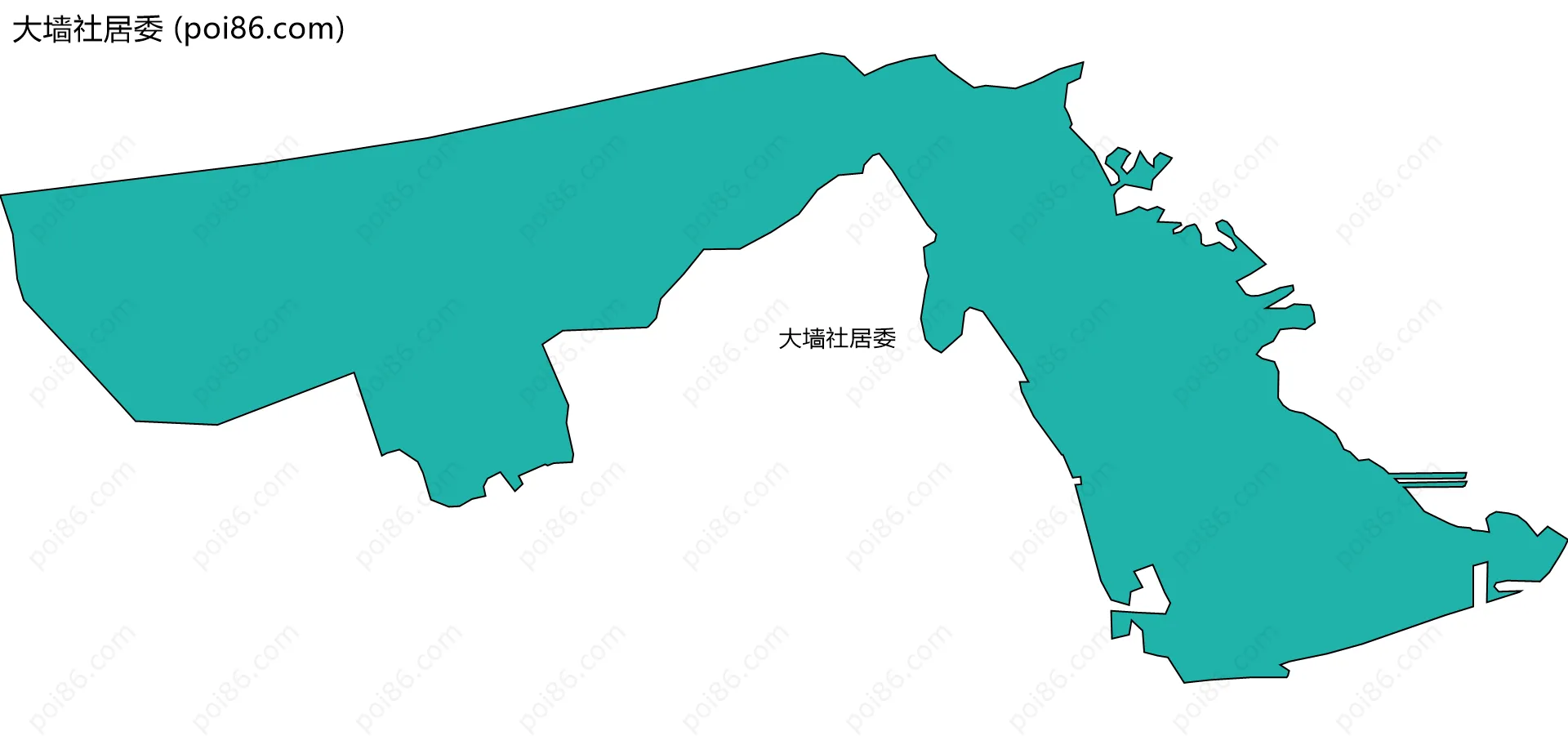大墙社居委边界地图