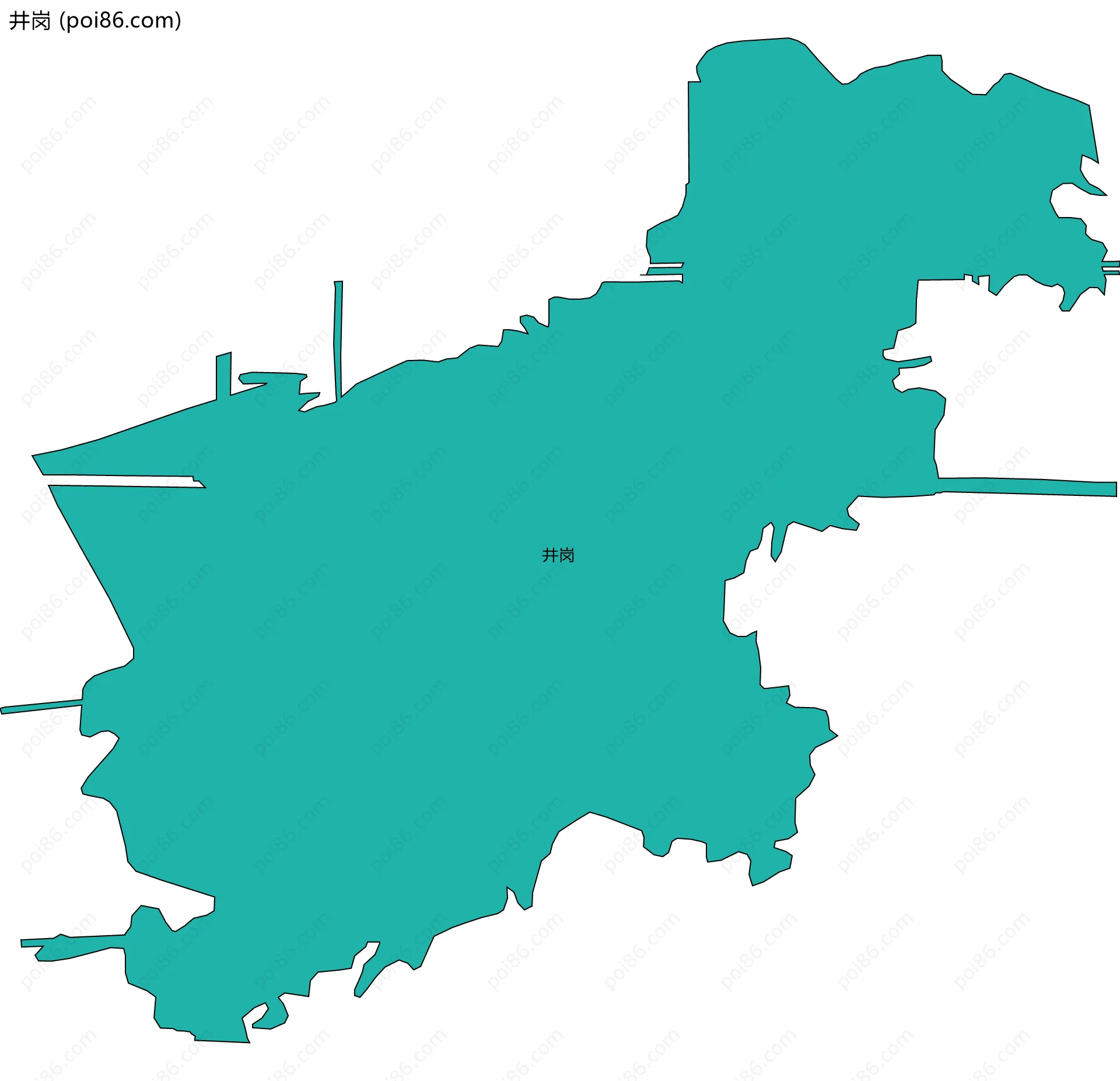 井岗边界地图