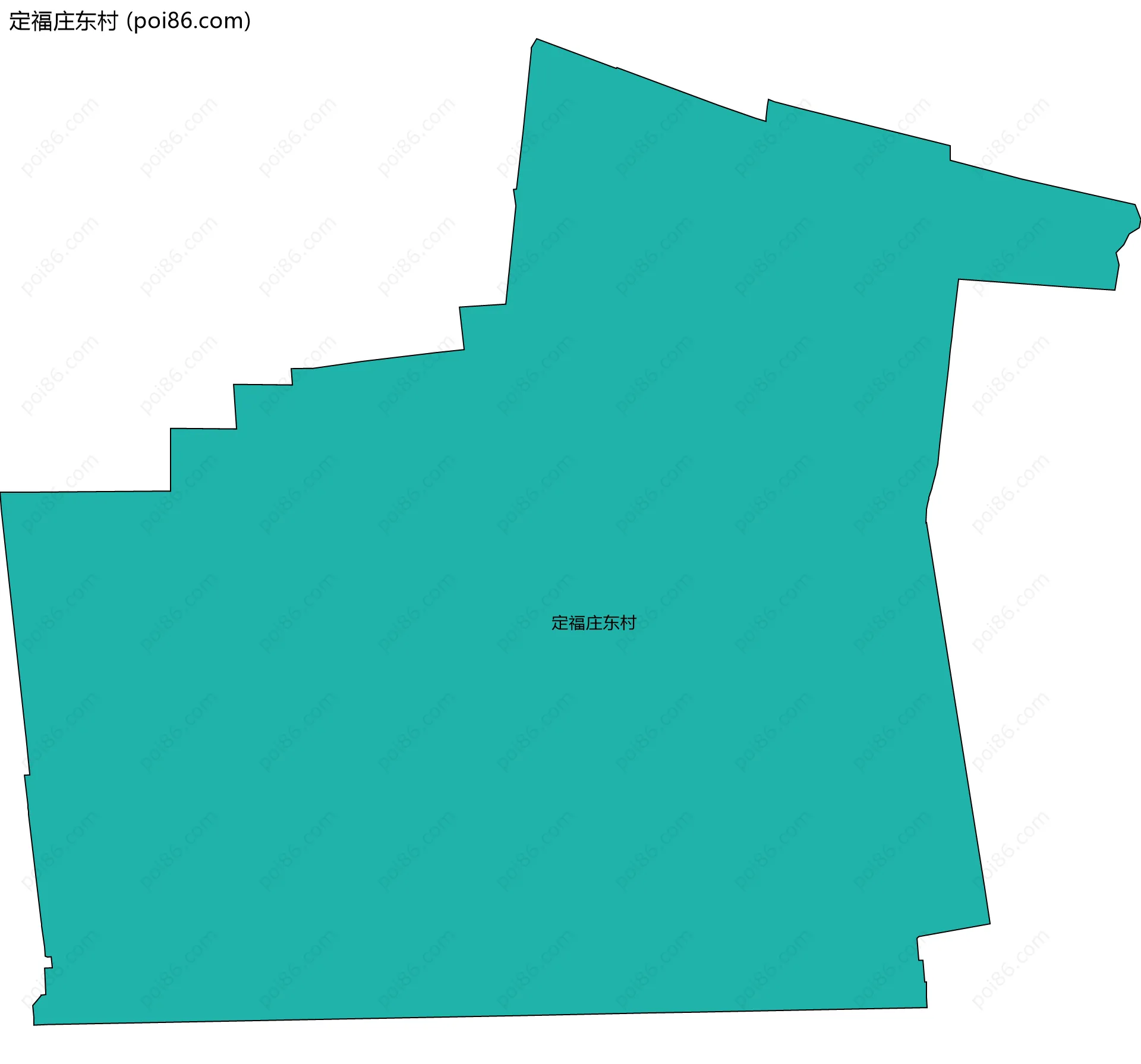 定福庄东村边界地图