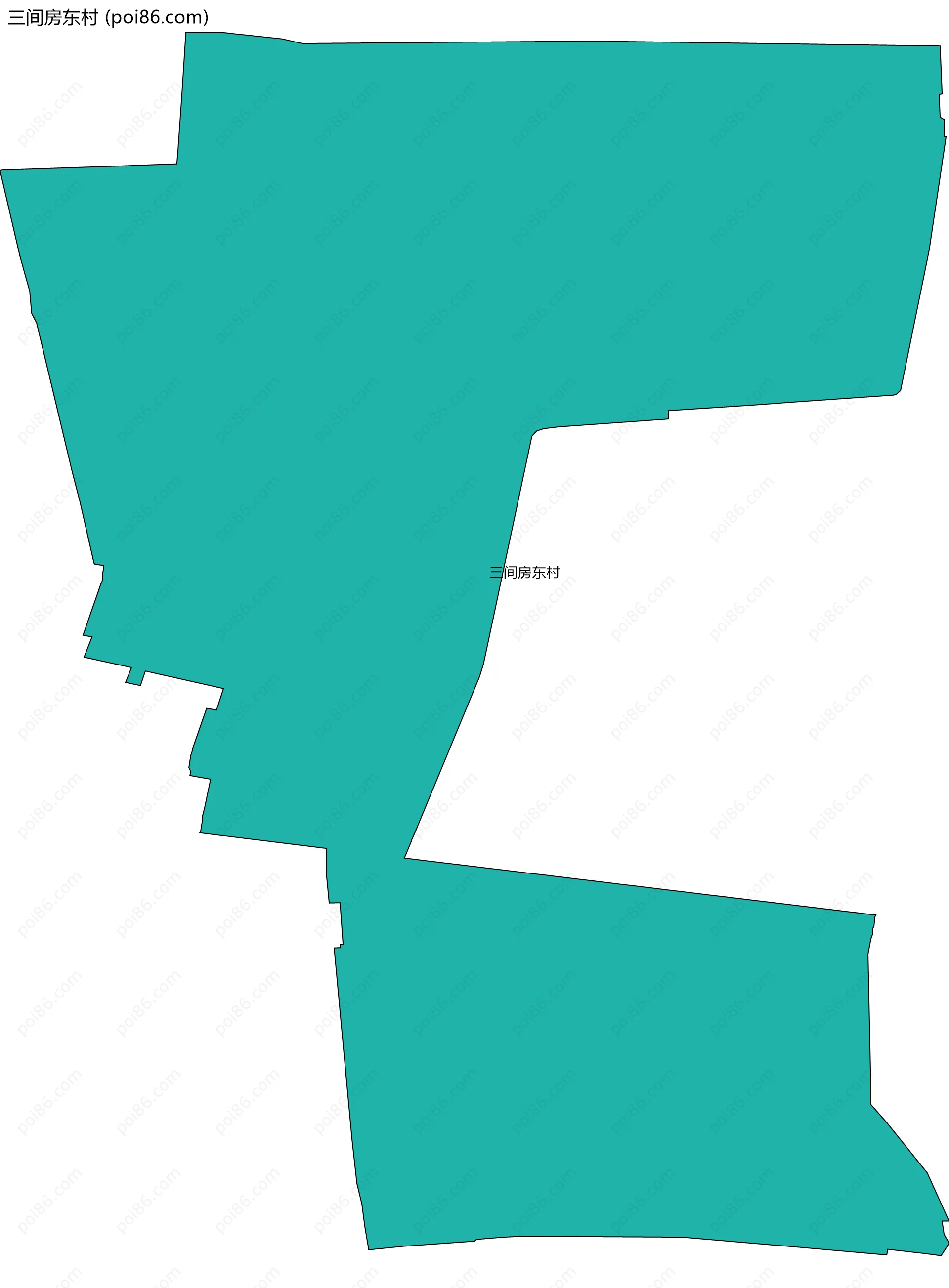 三间房东村边界地图