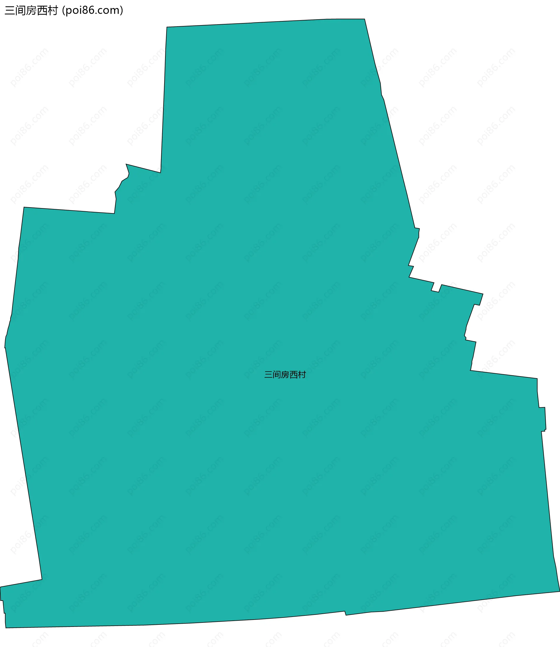 三间房西村边界地图