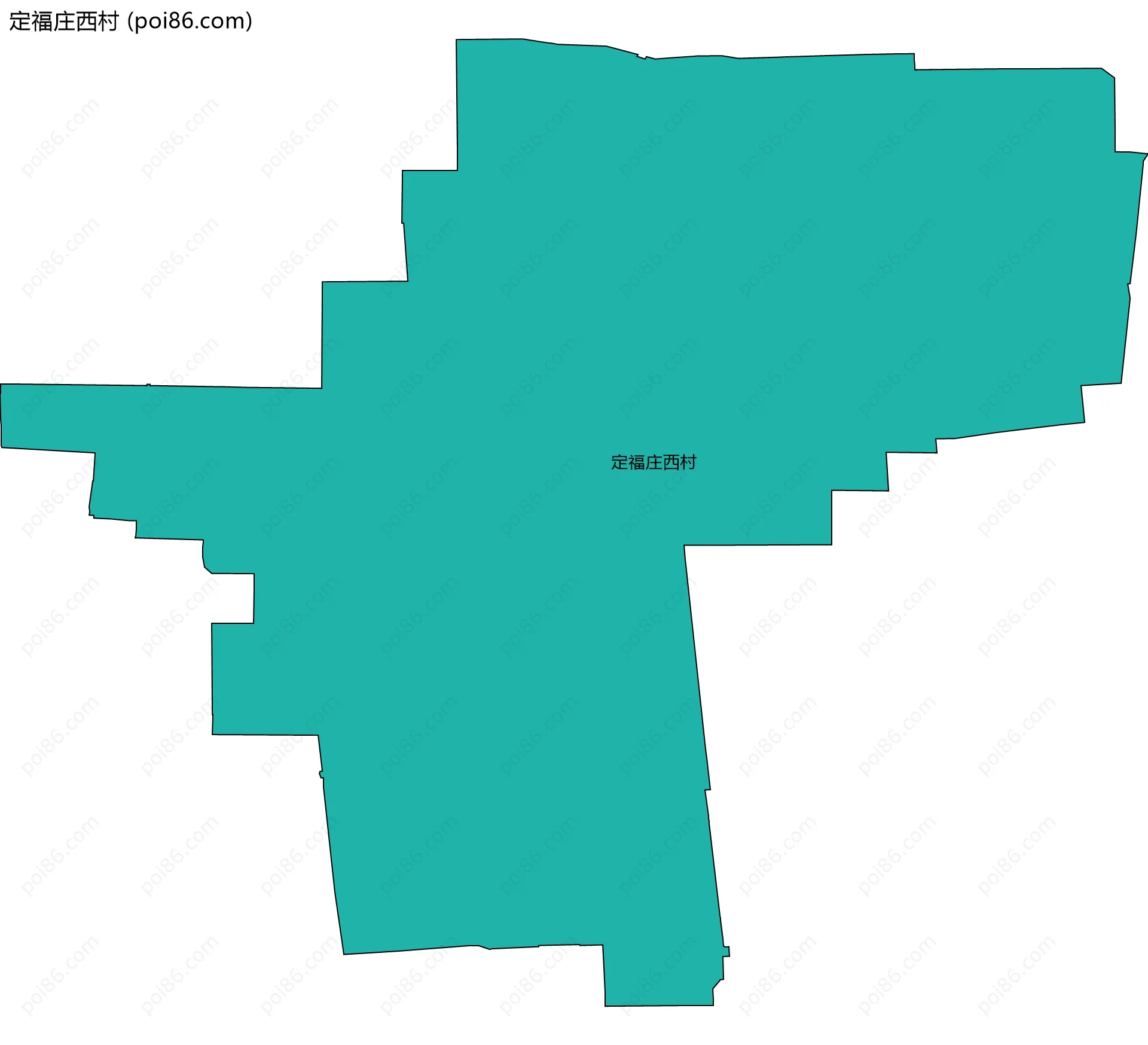 定福庄西村边界地图