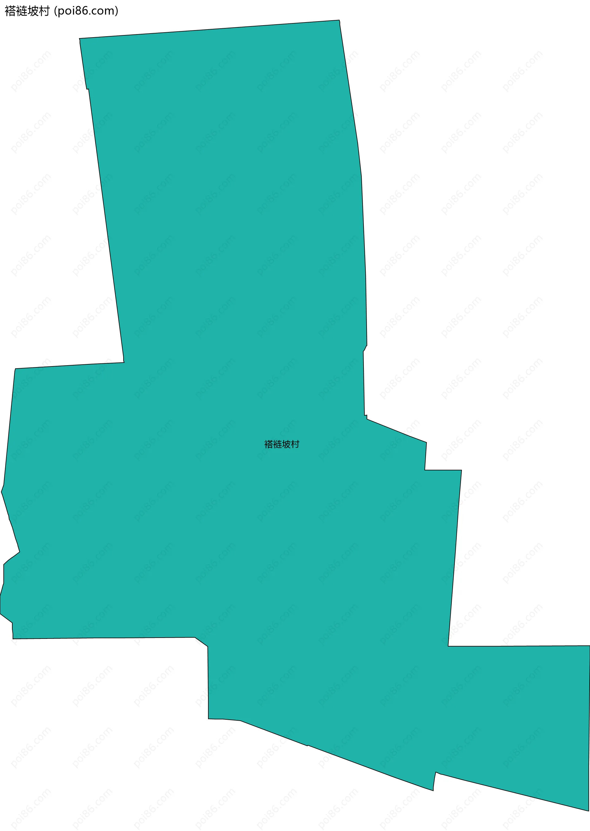 褡裢坡村边界地图