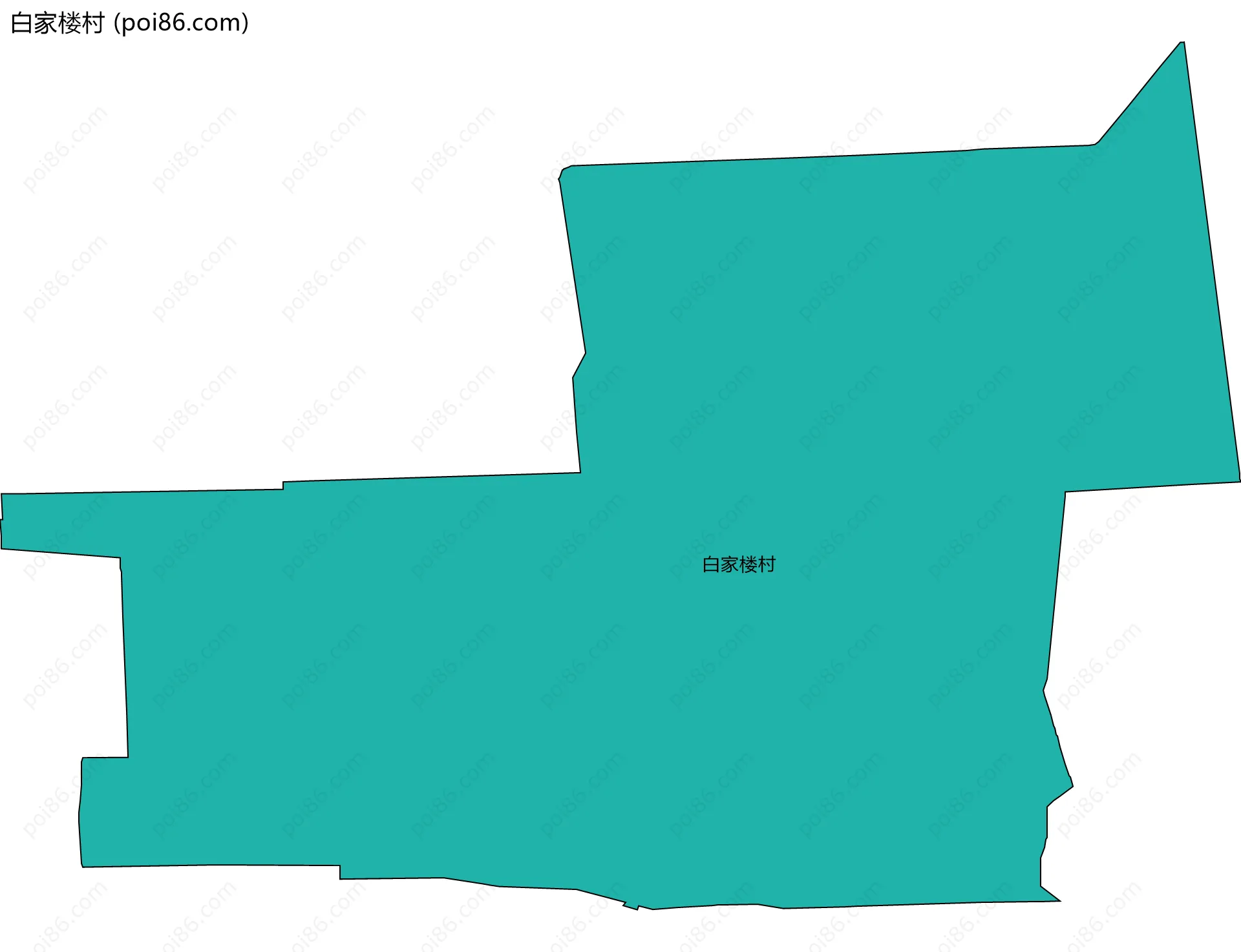 白家楼村边界地图