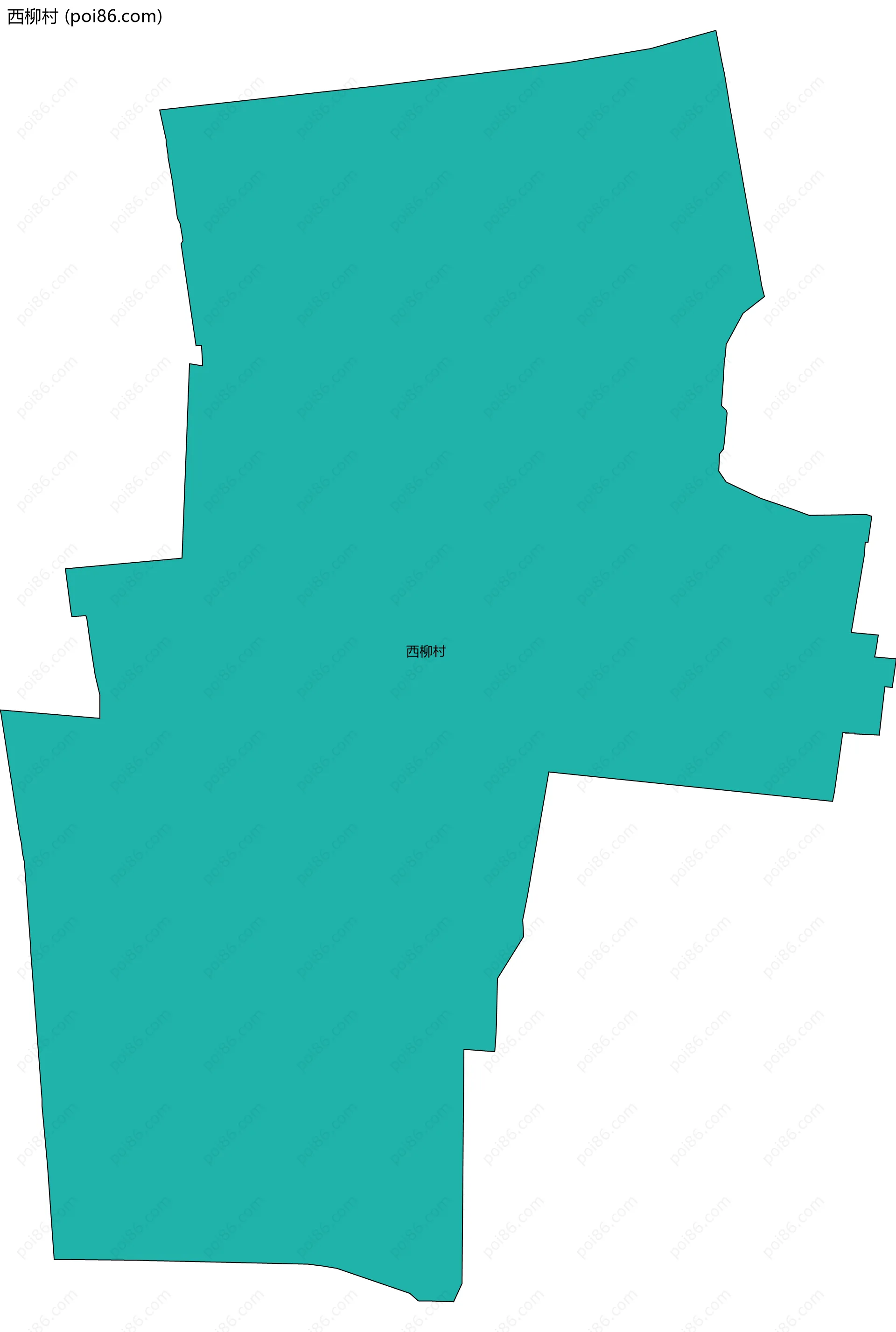 西柳村边界地图