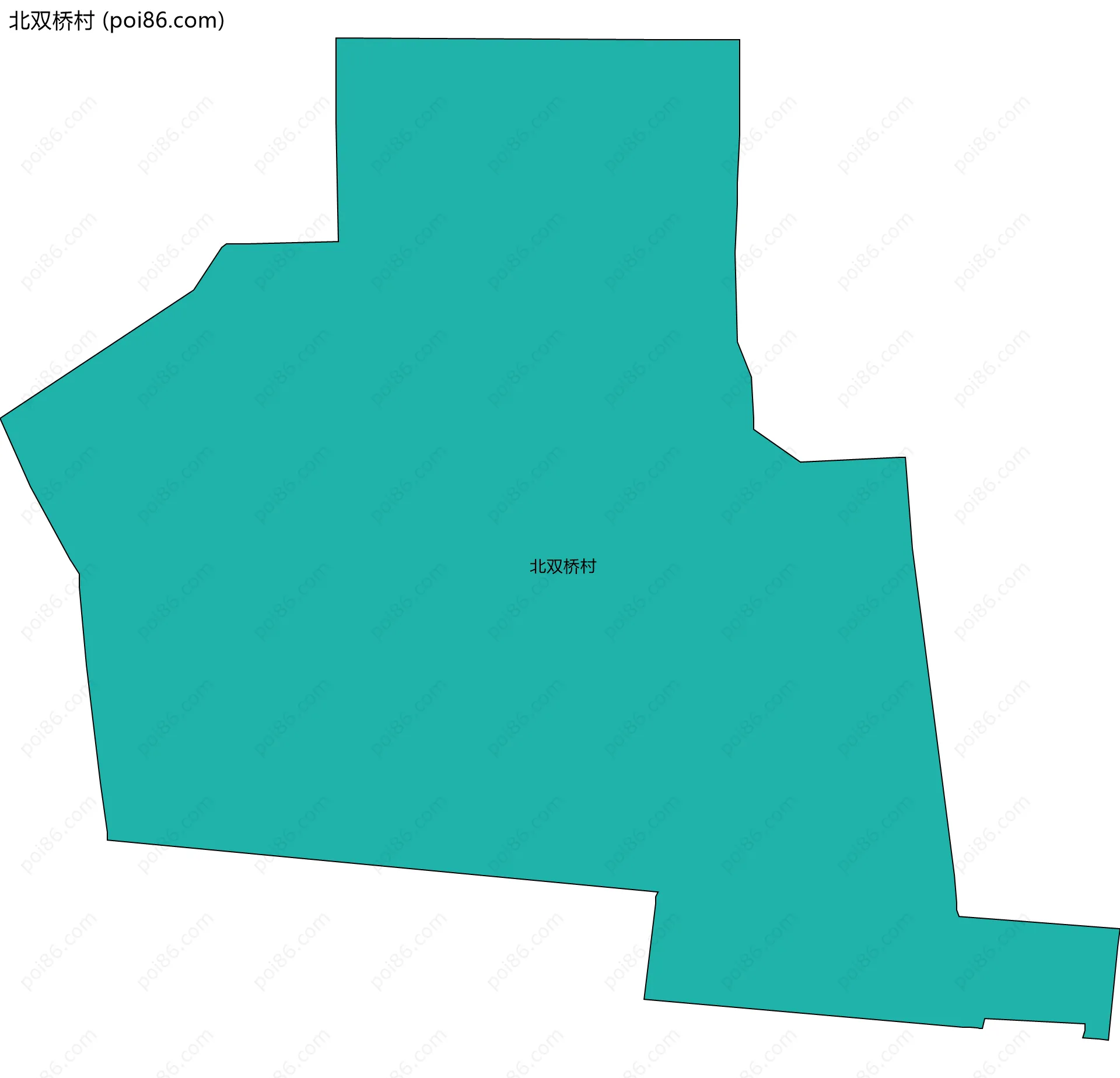 北双桥村边界地图