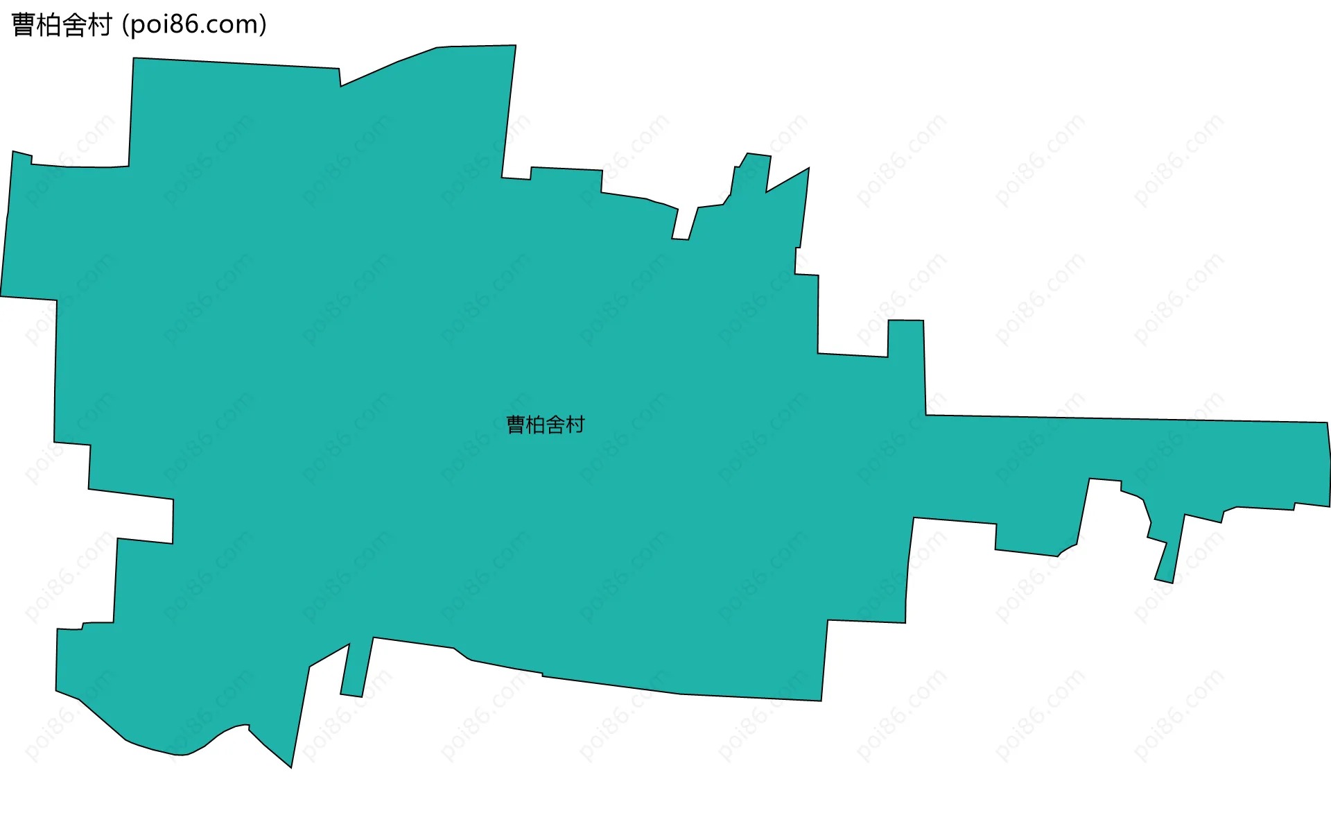 曹柏舍村边界地图