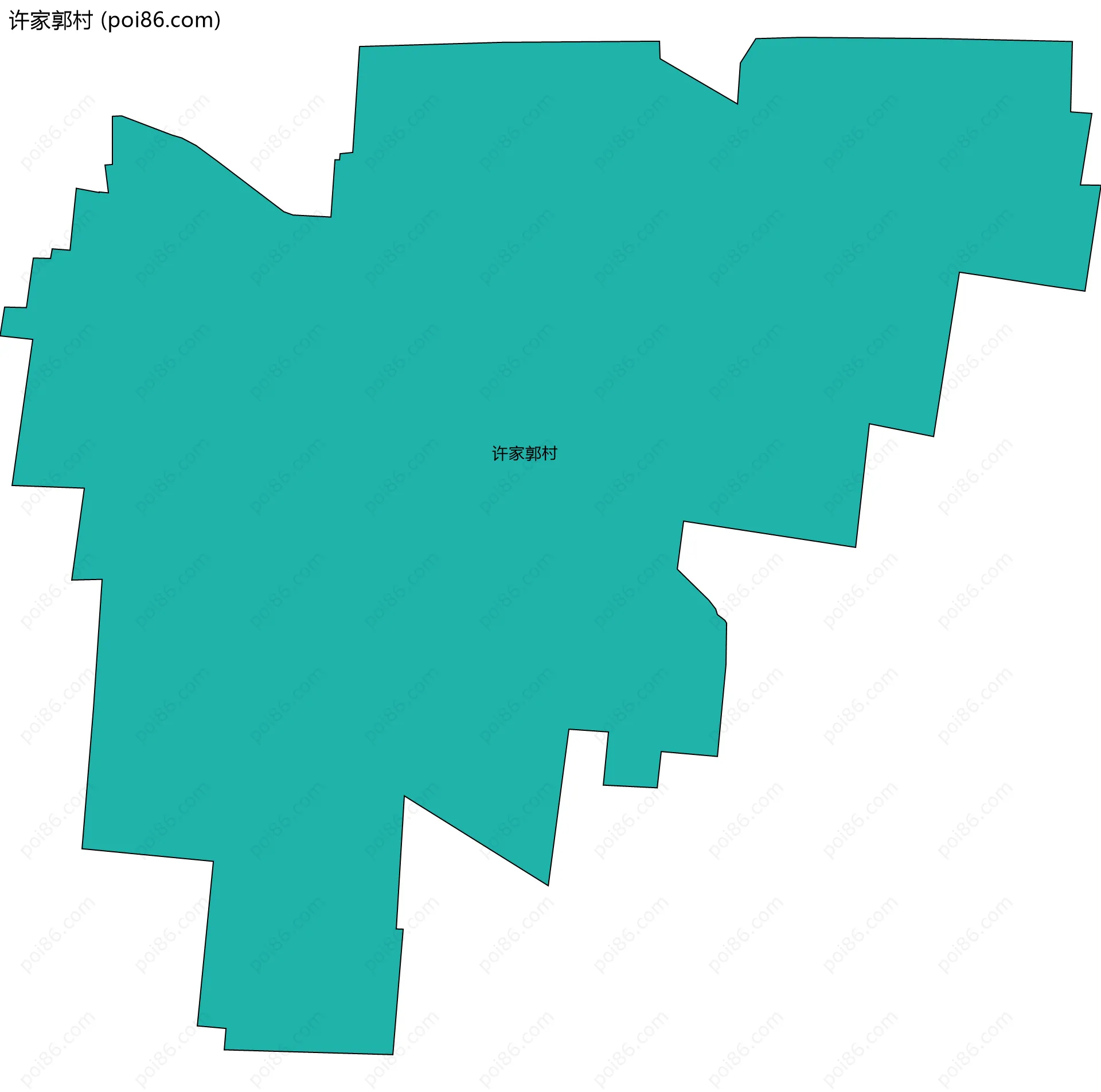许家郭村边界地图
