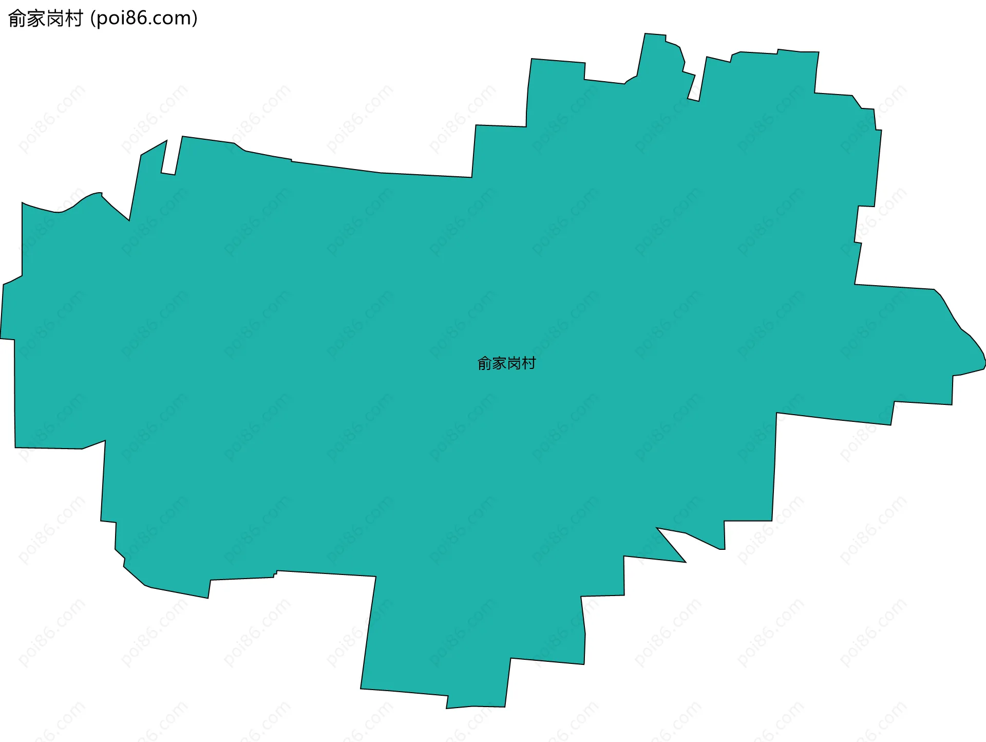 俞家岗村边界地图