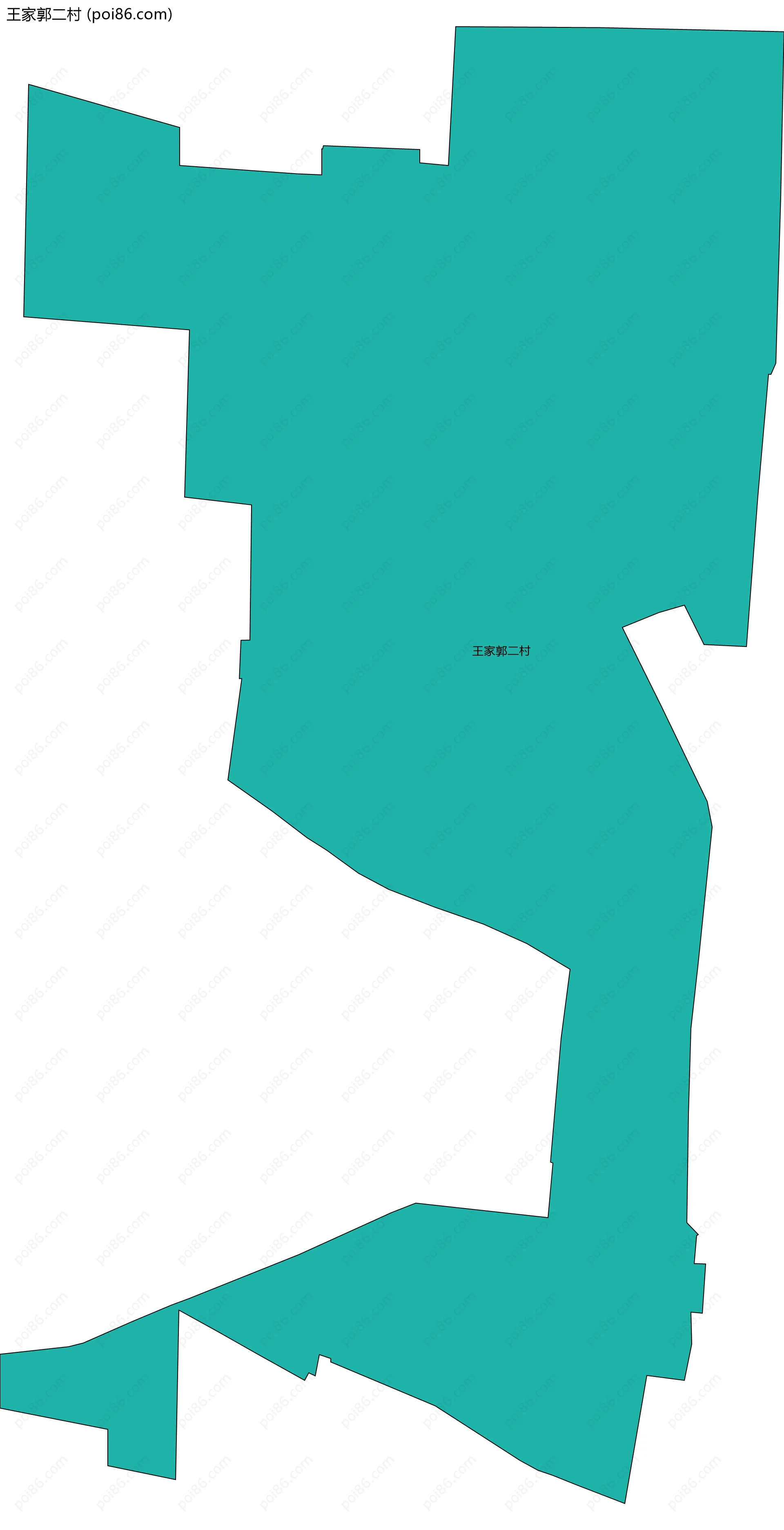 王家郭二村边界地图