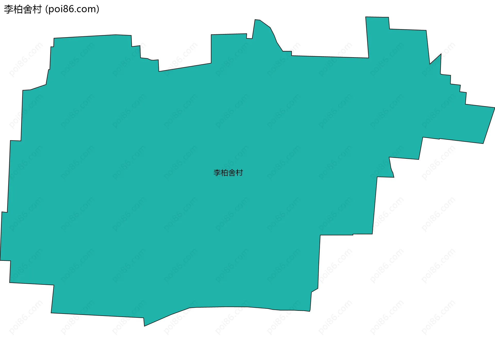 李柏舍村边界地图