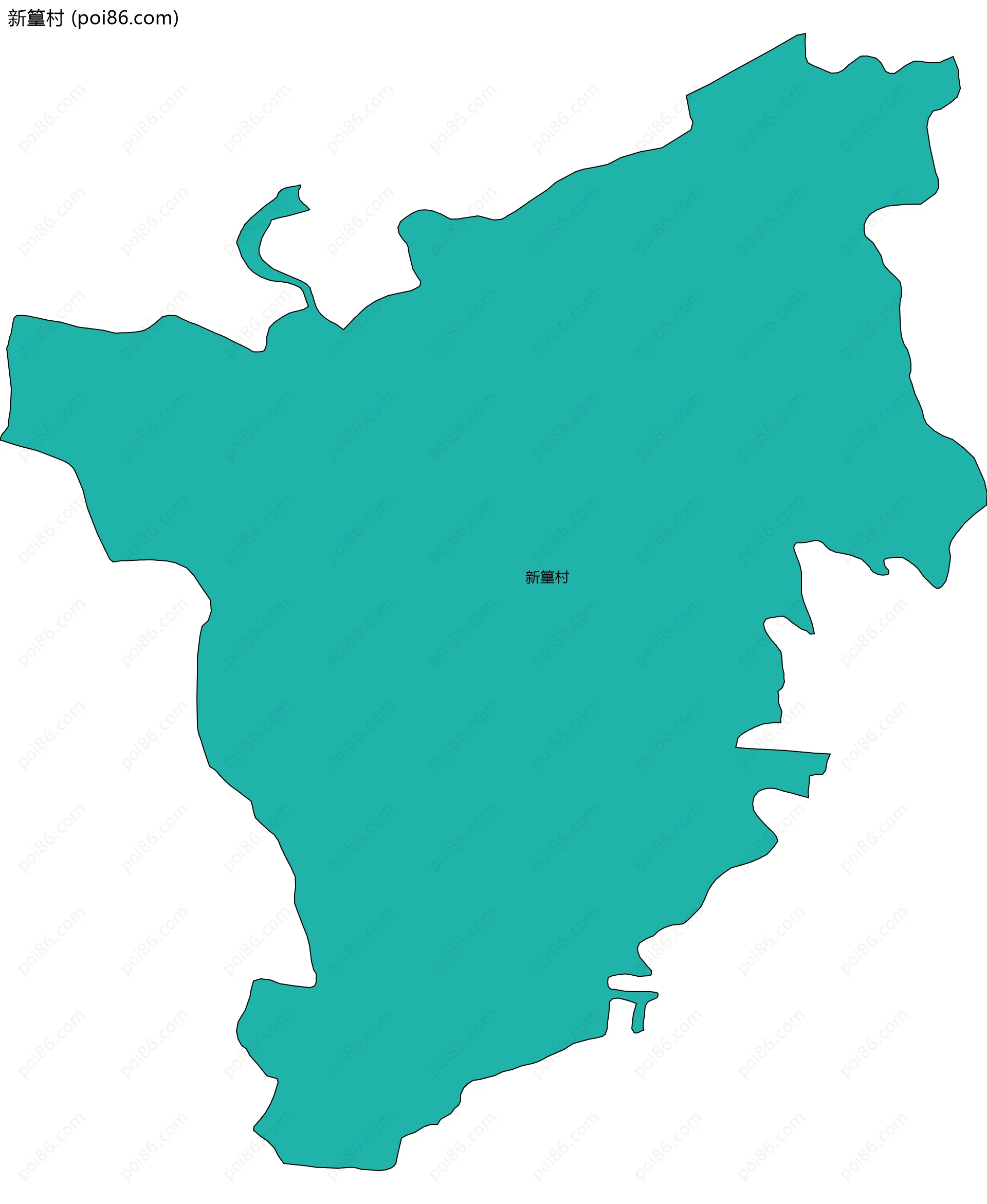 新篁村边界地图