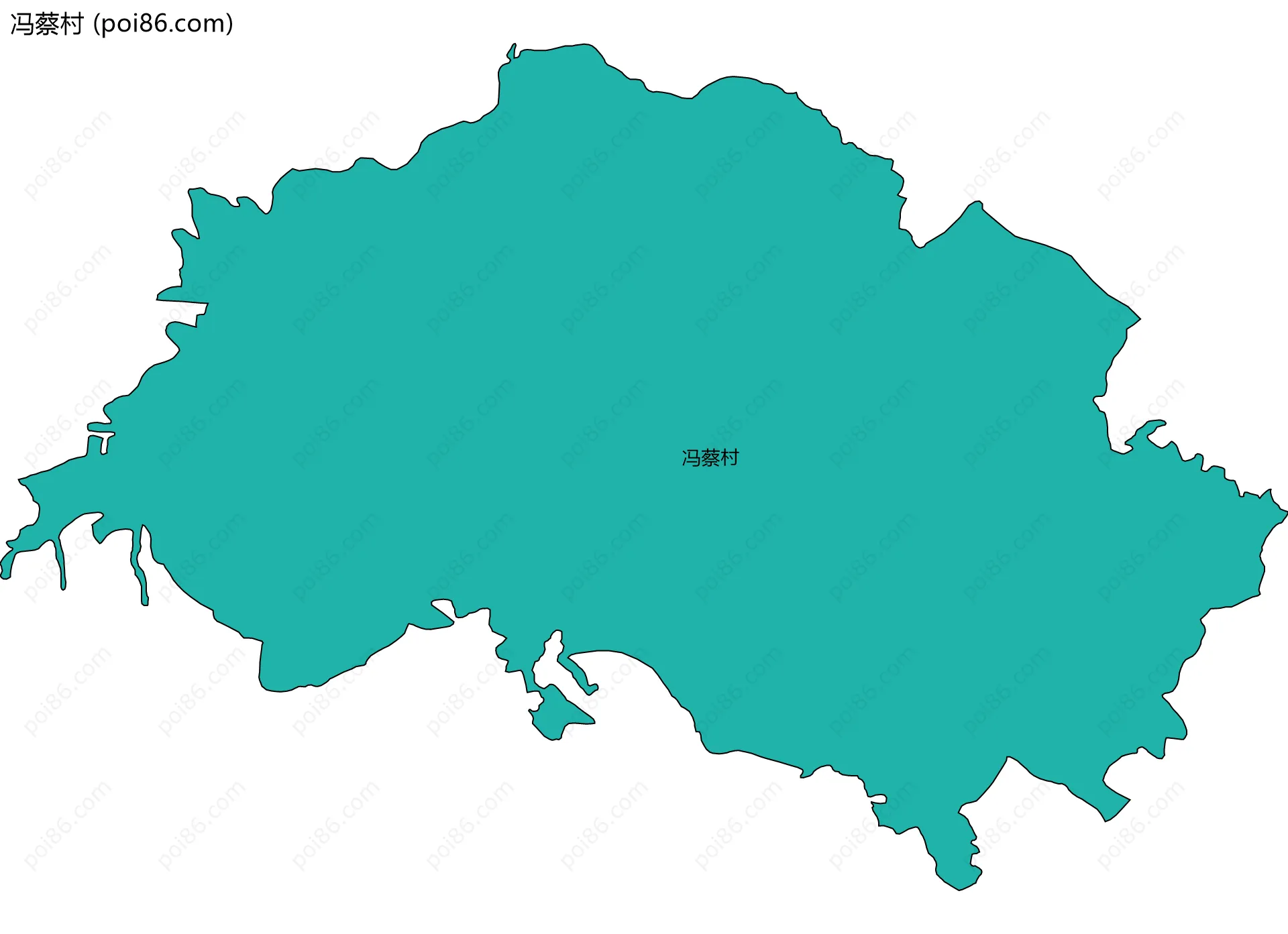 冯蔡村边界地图