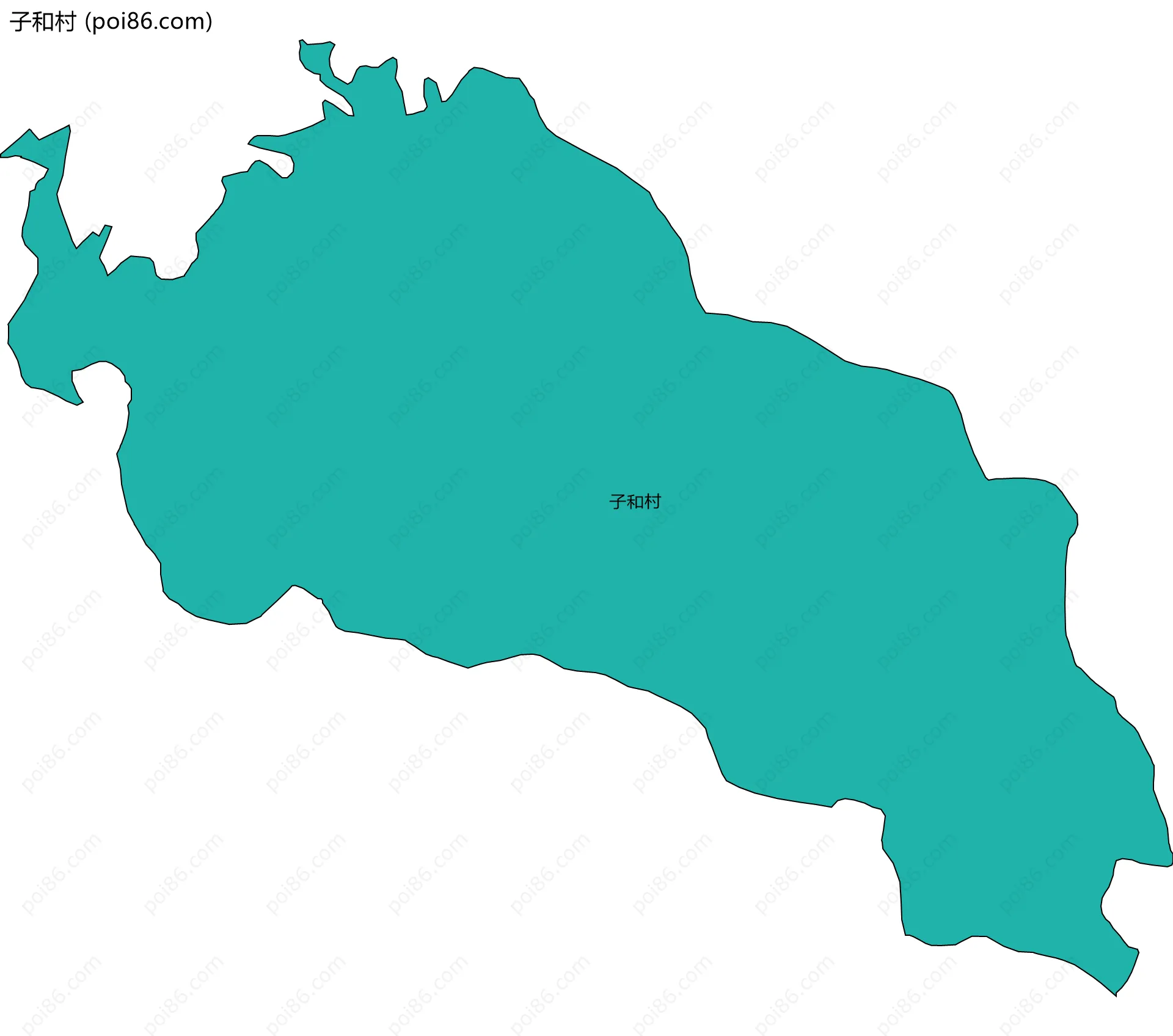 子和村边界地图